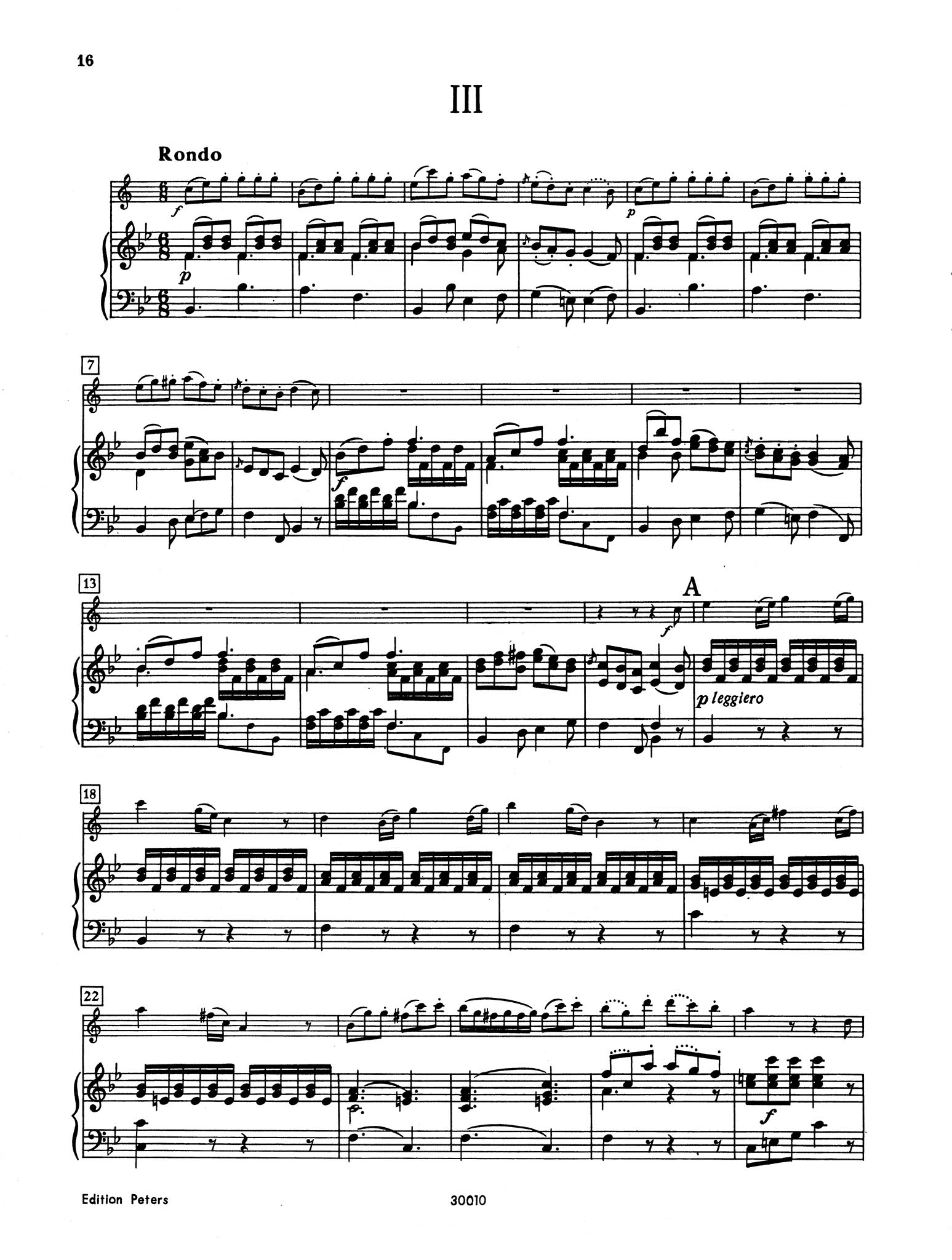 Clarinet Concerto No. 7 (Kaiser) in B-flat Major - Movement 3