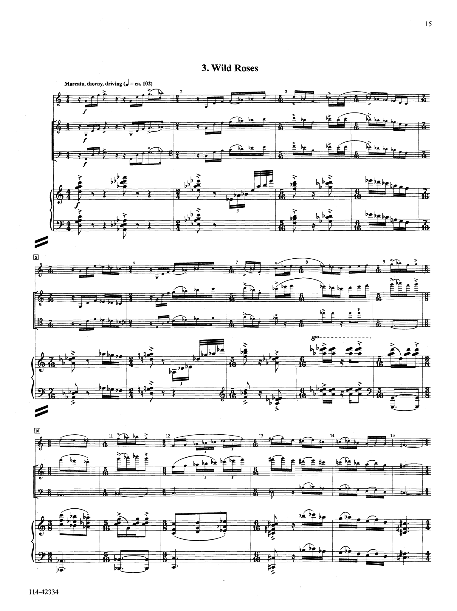 Harberg Lucas’s Garden clarinet violin cello piano quartet - Movement 3
