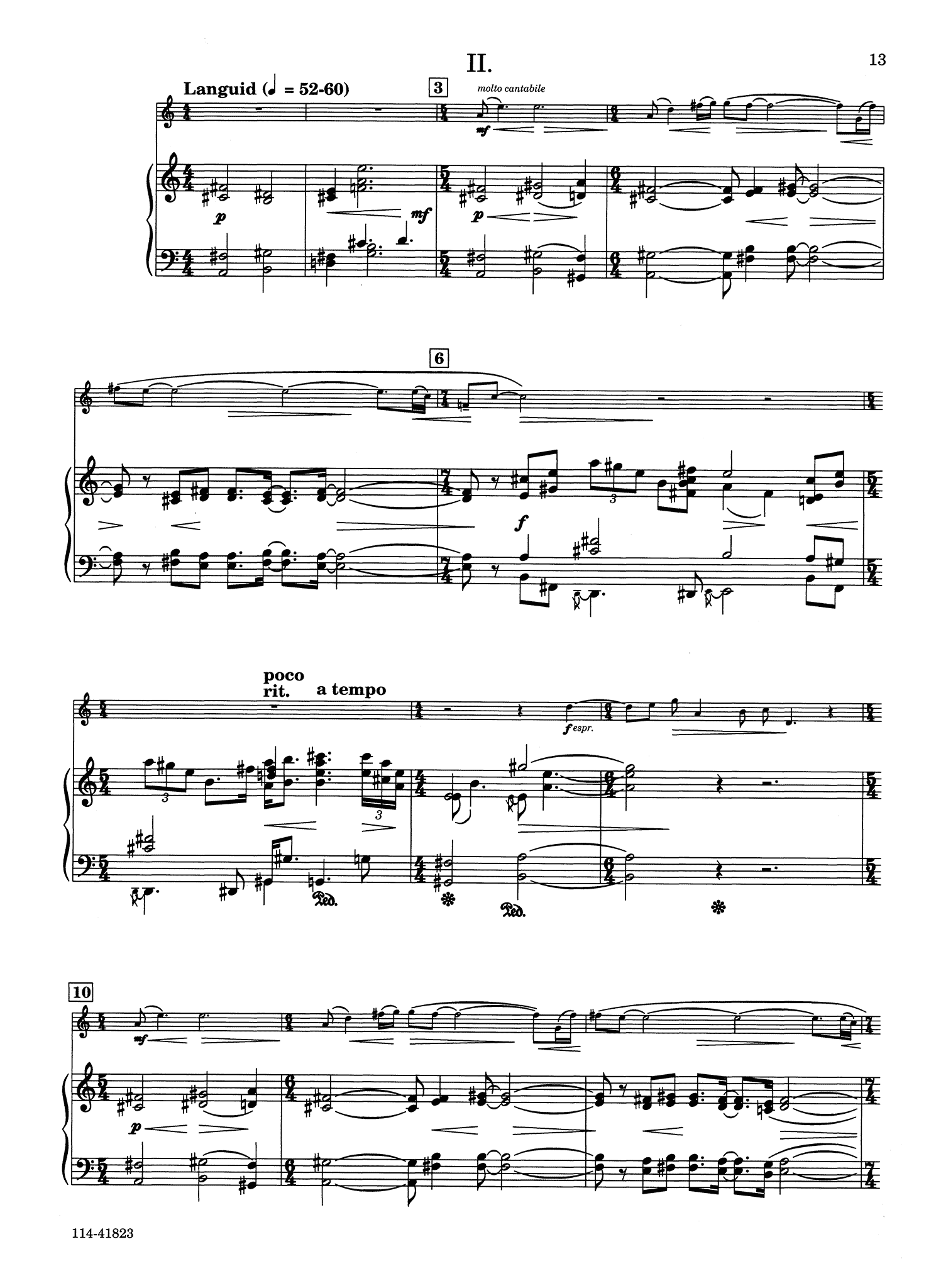 Dorff Summer Solstice clarinet concerto piano reduction - Movement 2