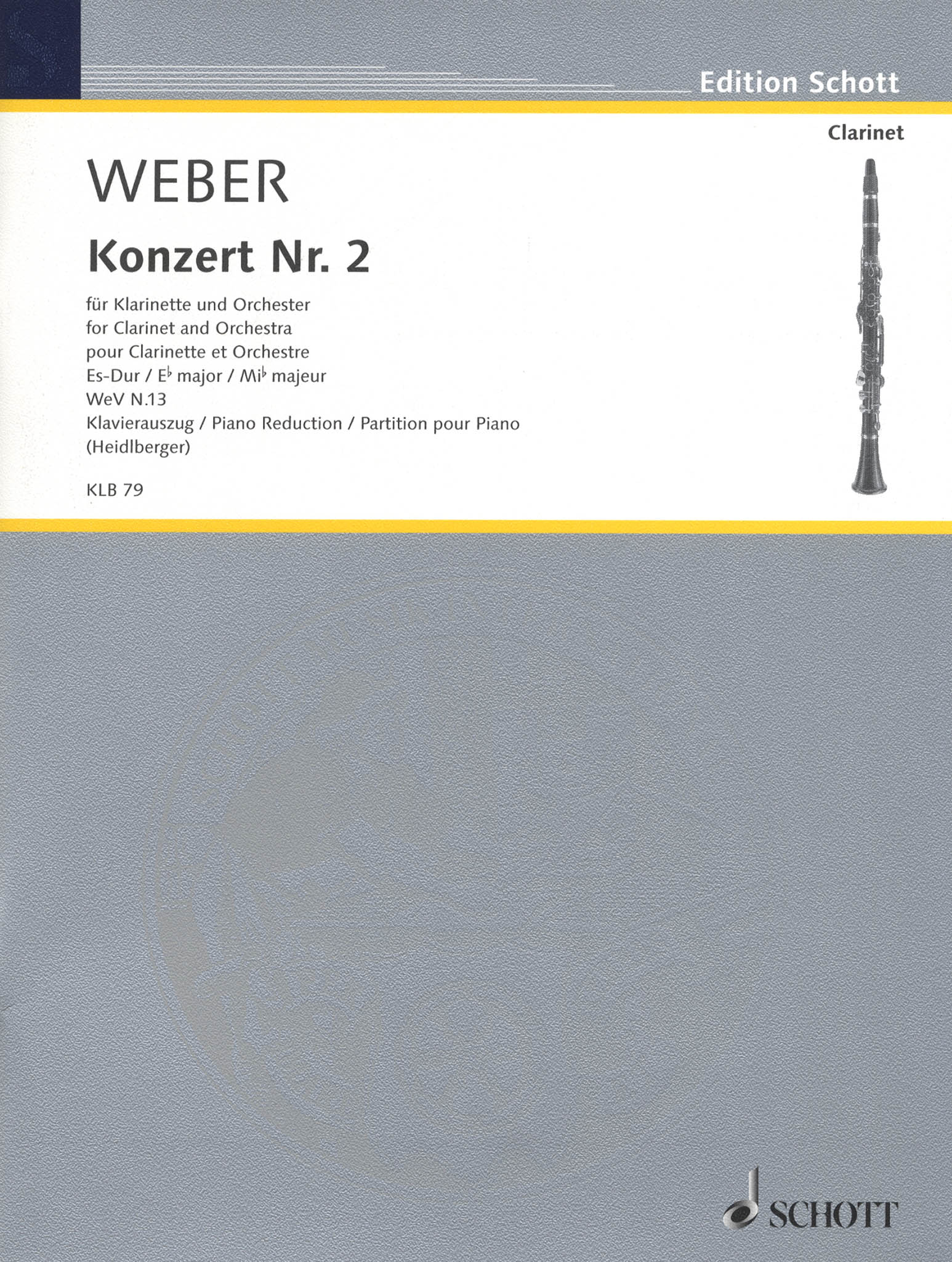 Clarinet Concerto No. 2 in E-flat Major, Op. 74 Cover