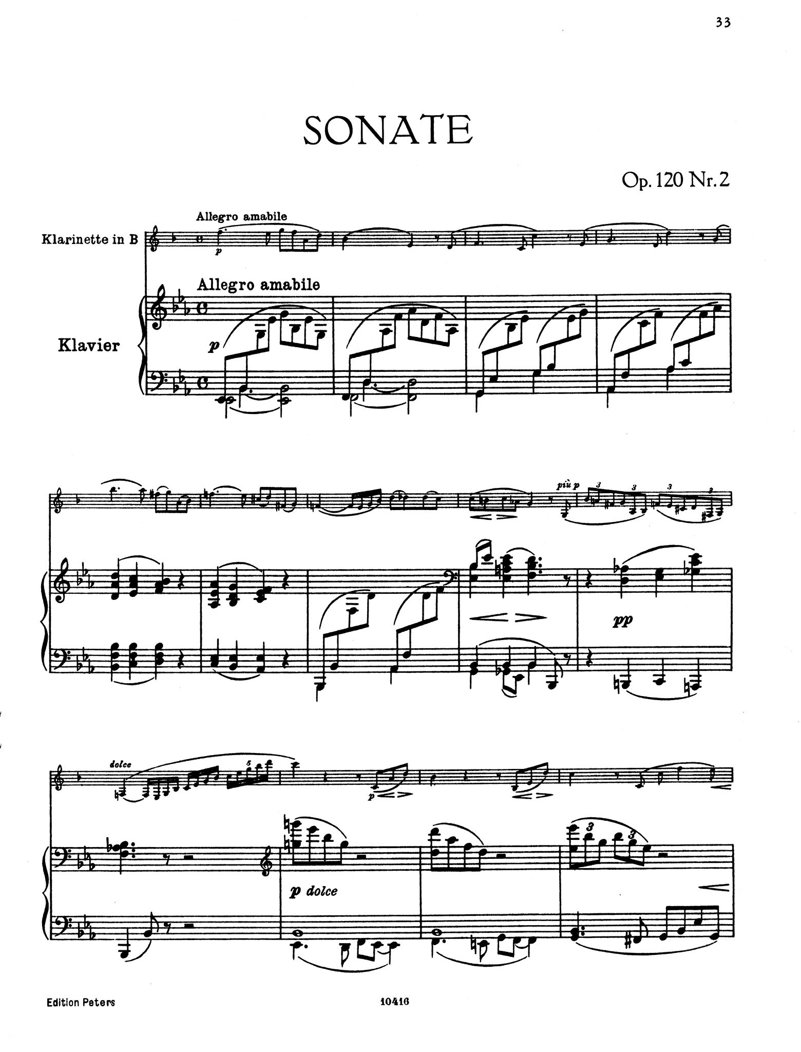 Sonata Op. 120 No. 1 Score