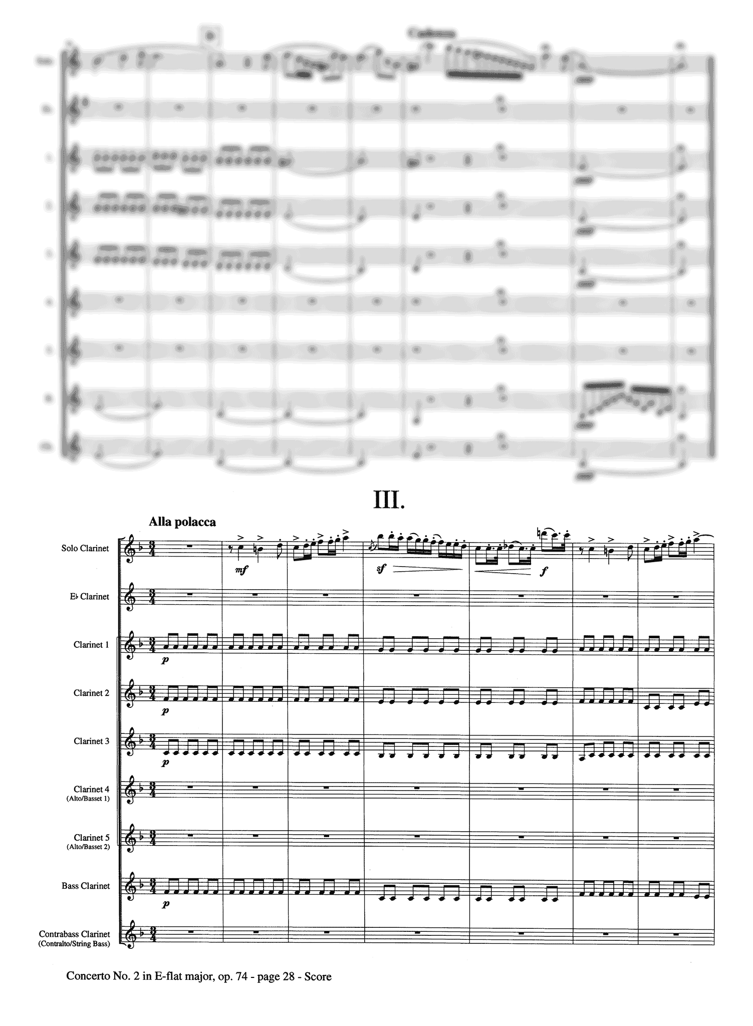 Weber Clarinet Concerto No. 2 for Clarinet Choir - Movement 3