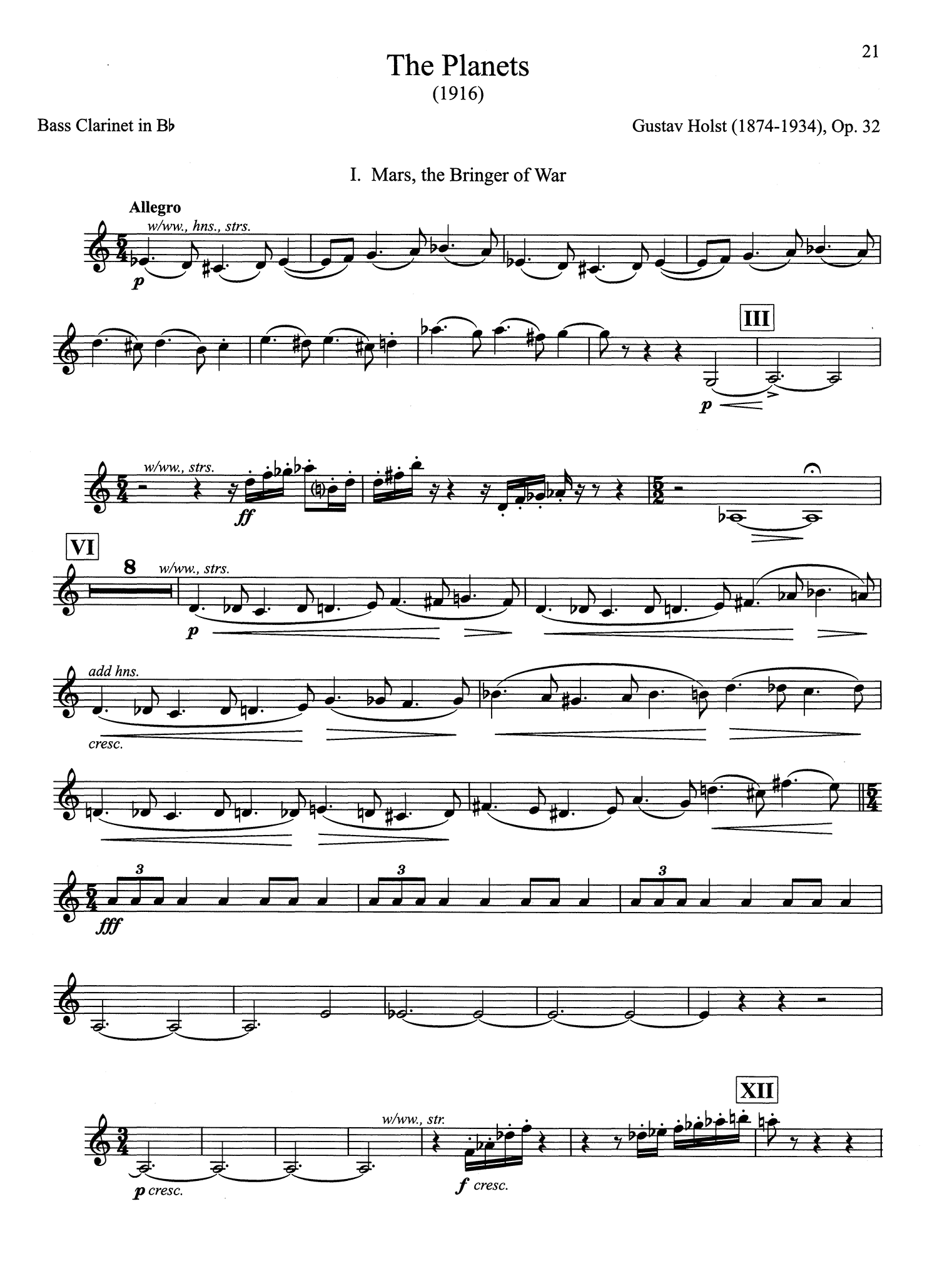Symphonic Repertoire for the Bass Clarinet, Volume 3 Page 21
