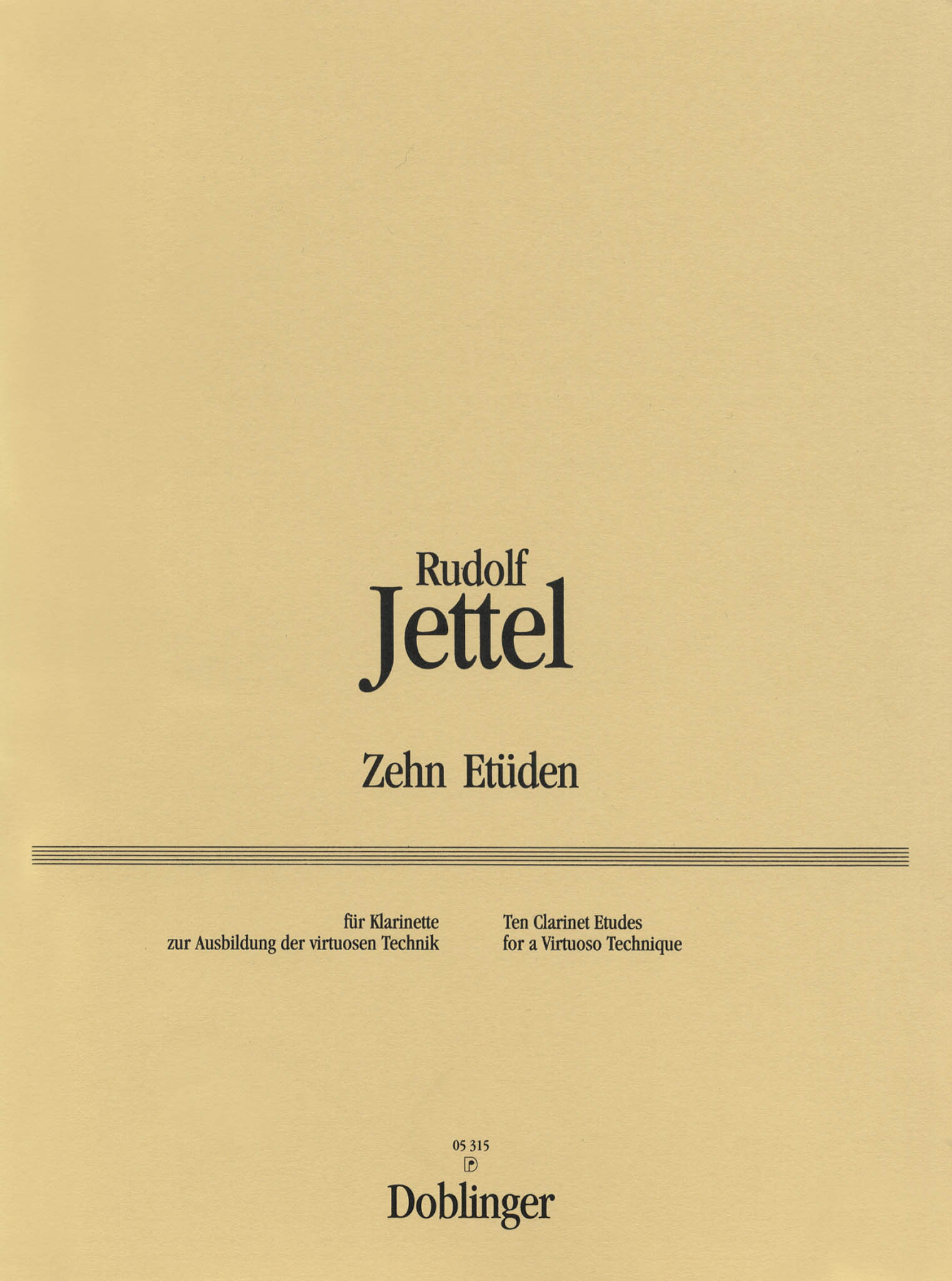 Jettel 10 Clarinet Études for Virtuoso Technique Cover