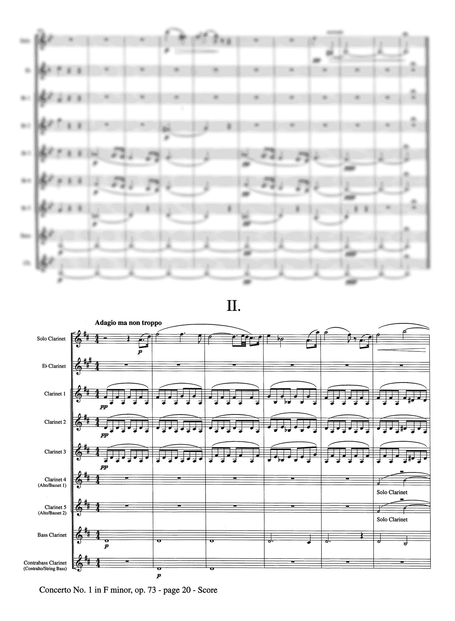 Weber Clarinet Concerto No. 1 for Clarinet Choir - Movement 2