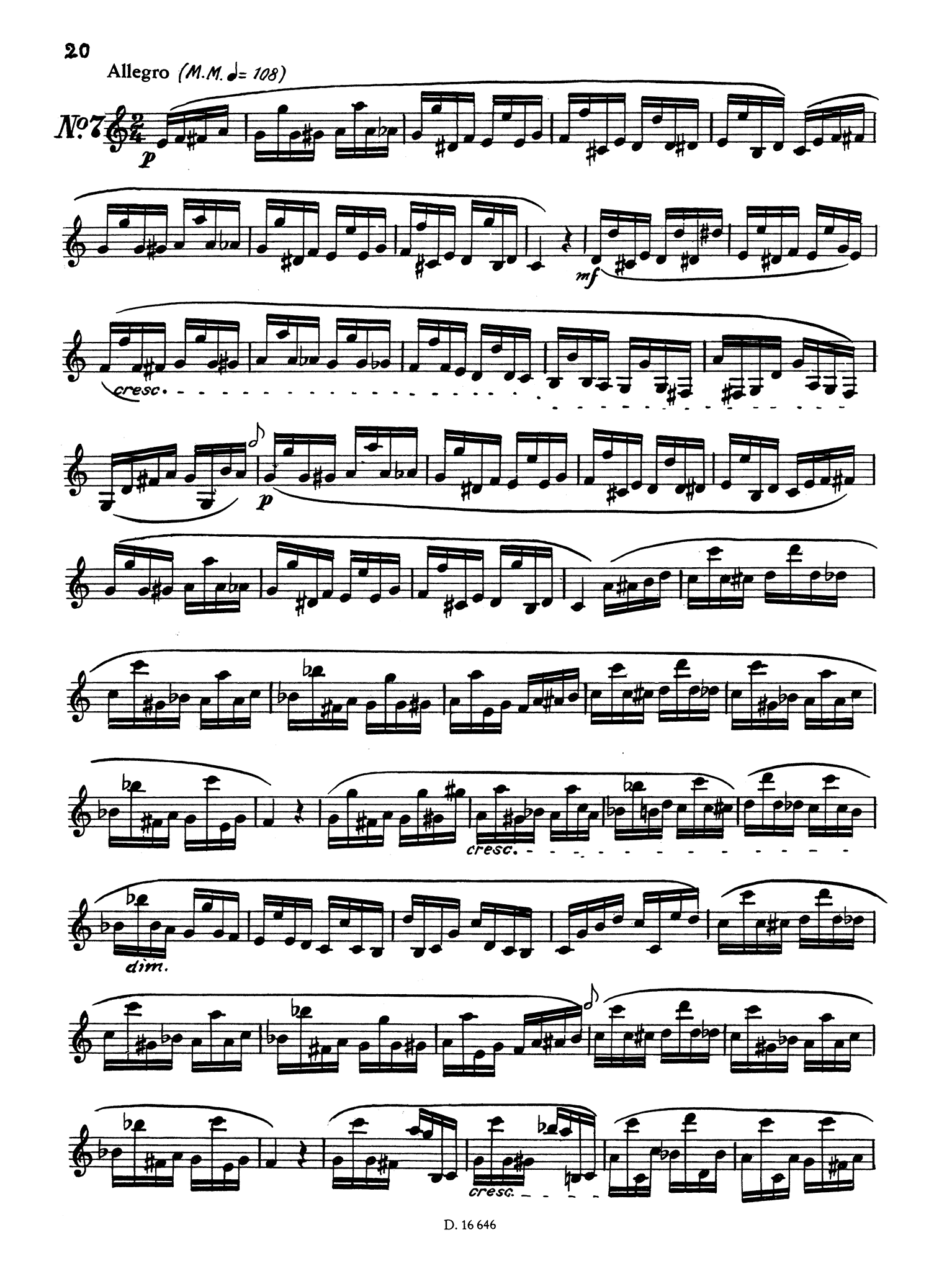 Jettel 10 Clarinet Études for Virtuoso Technique Page 20