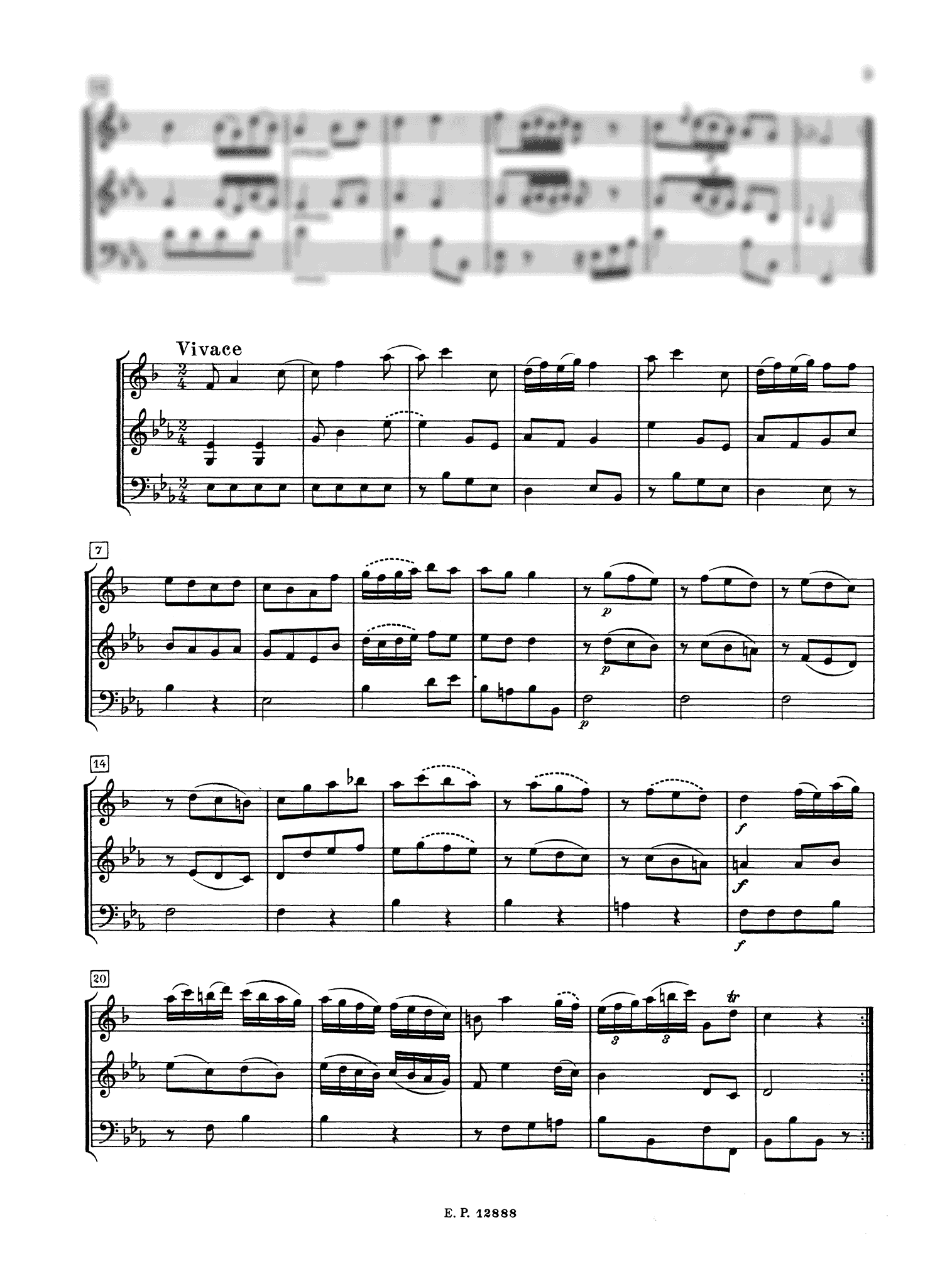 Haydn Clarinet Trio in E-flat Major, Hob. IV: Es2 - Movement 2