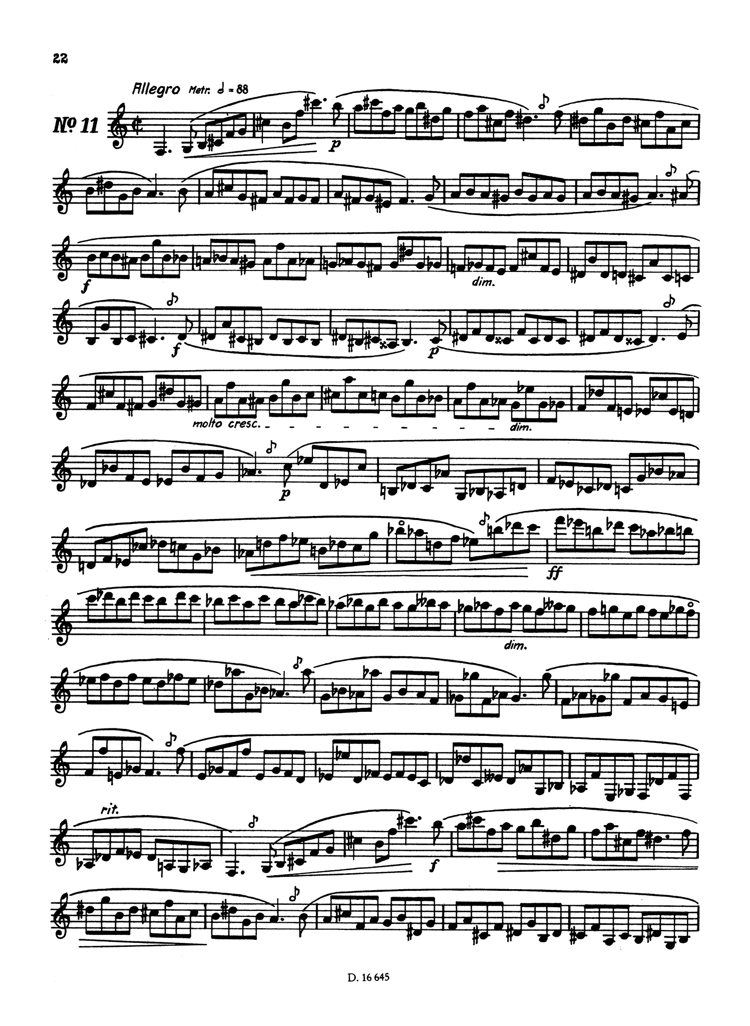 Jettel 18 Études for Clarinet Page 22