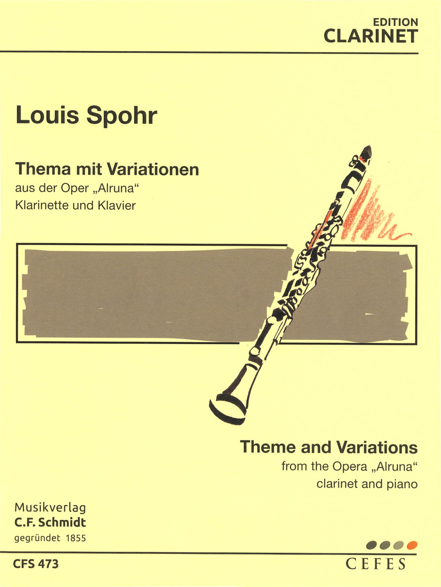 Spohr Variations on a Theme from 'Alruna,' WoO 15 clarinet and piano cover