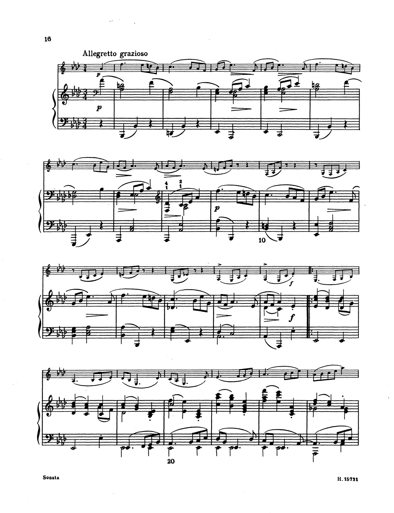 Sonata in F Minor, Op. 120 No. 1 - Movement 3