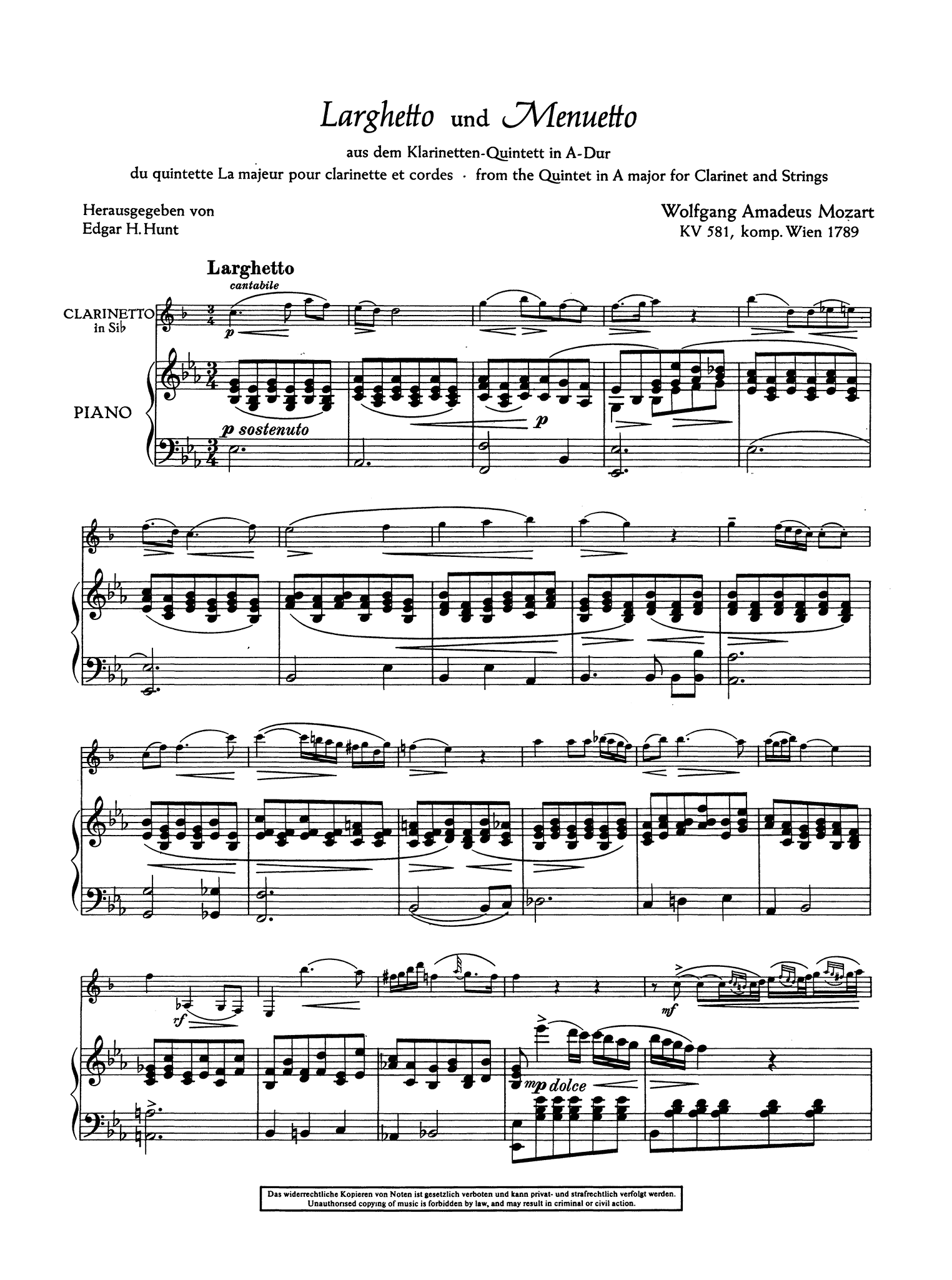 Mozart Quintet - Movement 2
