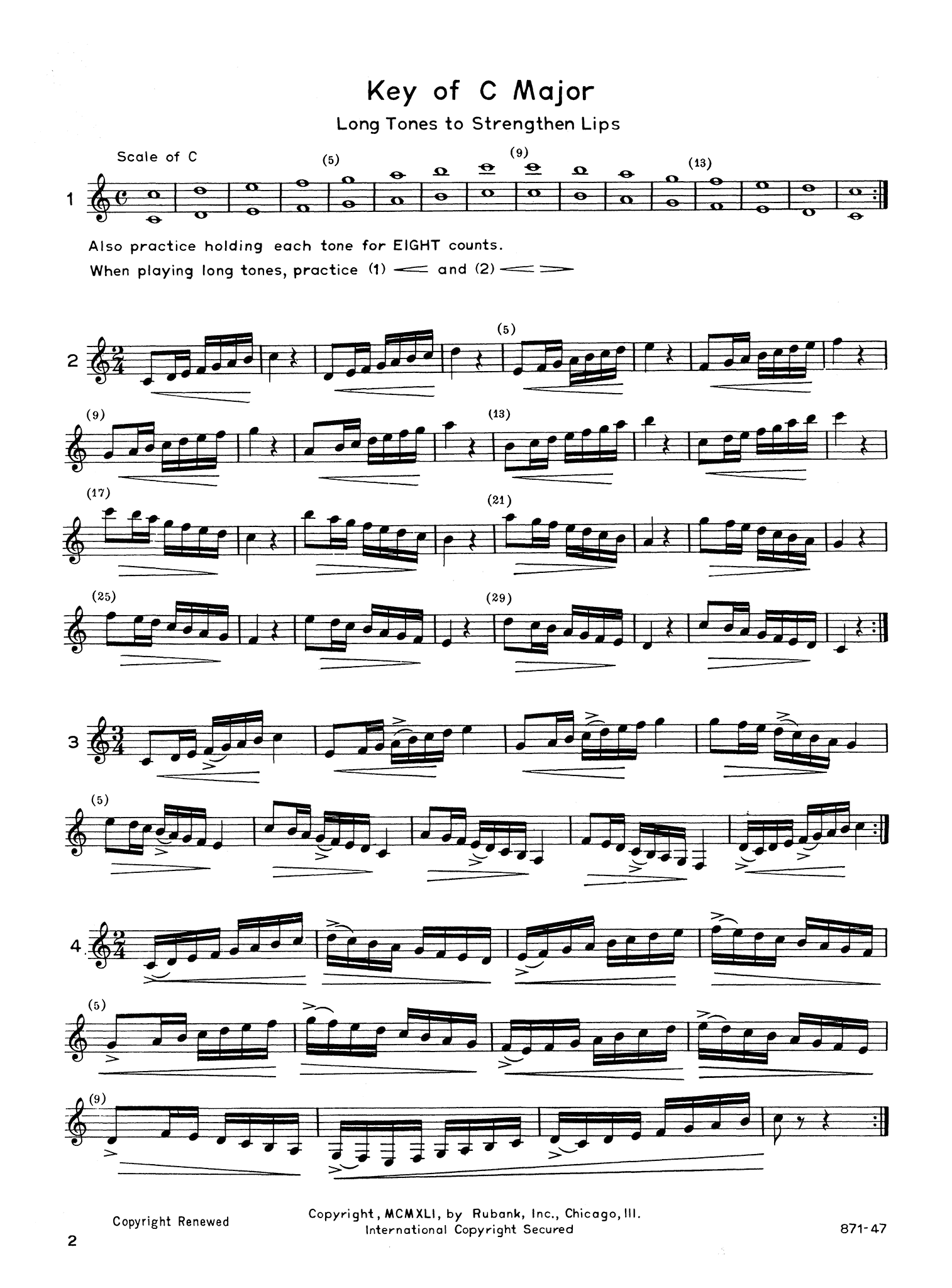 Parès Daily Exercises & Scales for Clarinet Rubank Page 2