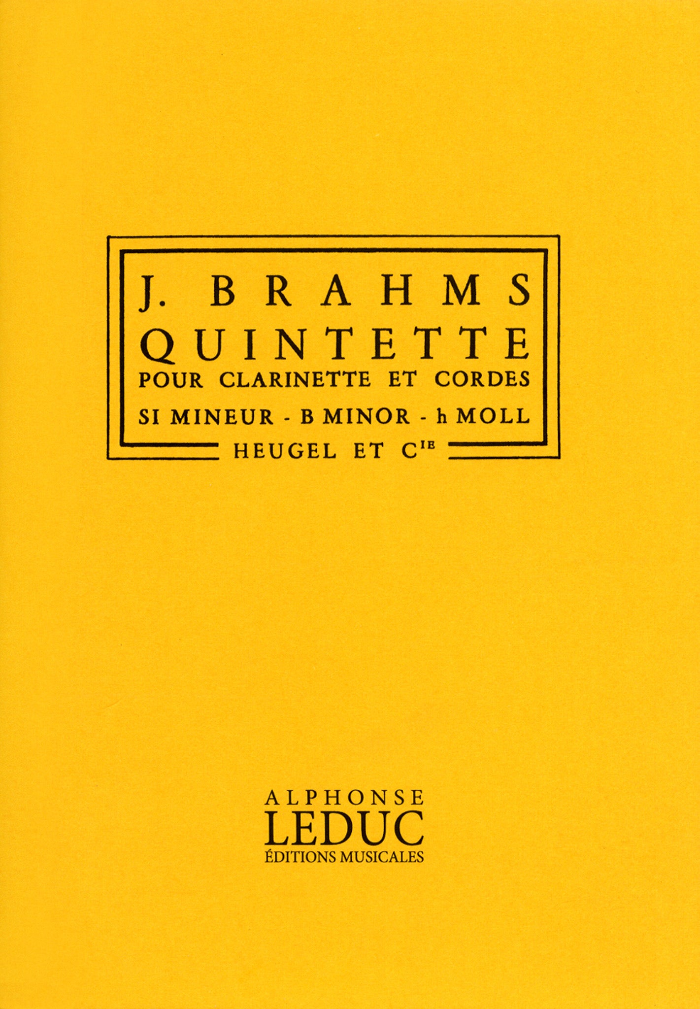 Brahms Clarinet Quintet, Op. 115 pocket score Cover