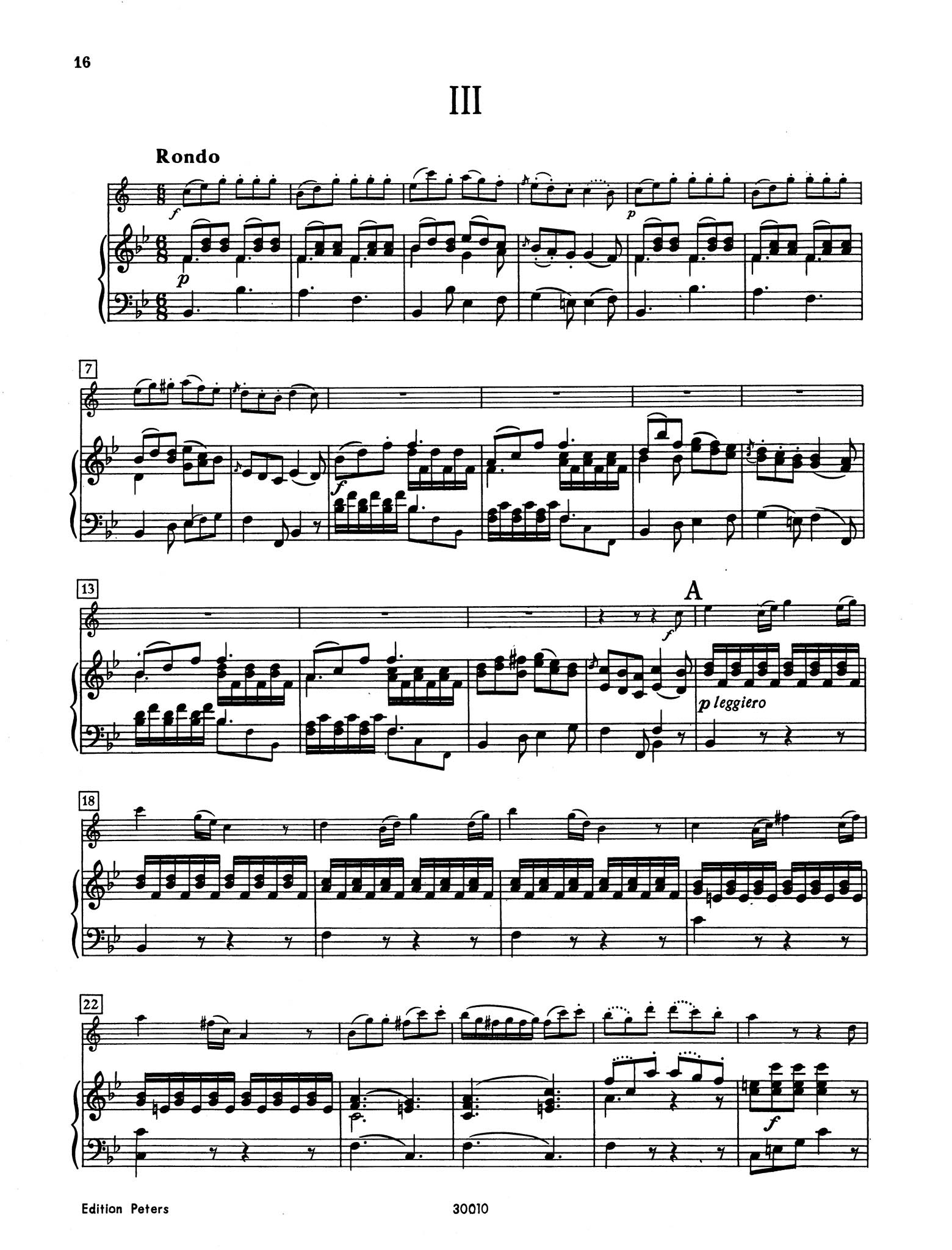 Clarinet Concerto No. 7 (Kaiser) in B-flat Major - Movement 3