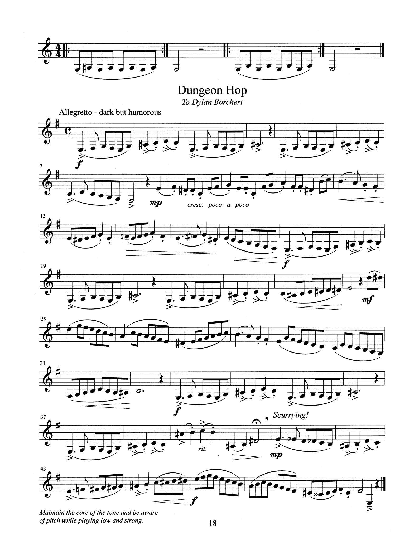 Denny-Chambers Finger Fitness Clarinet Études Page 18