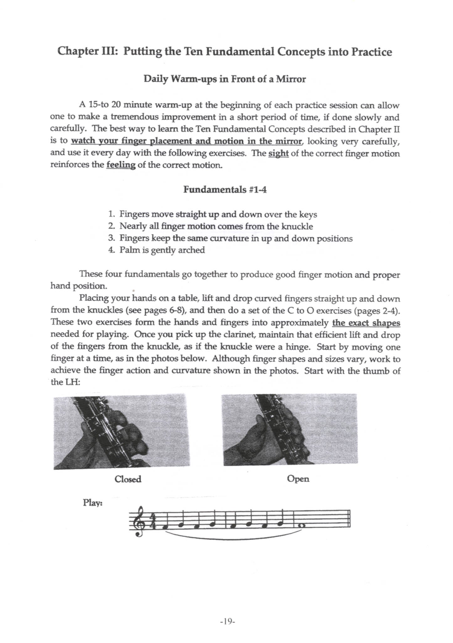 Hand & Finger Development for Clarinetists Page 19