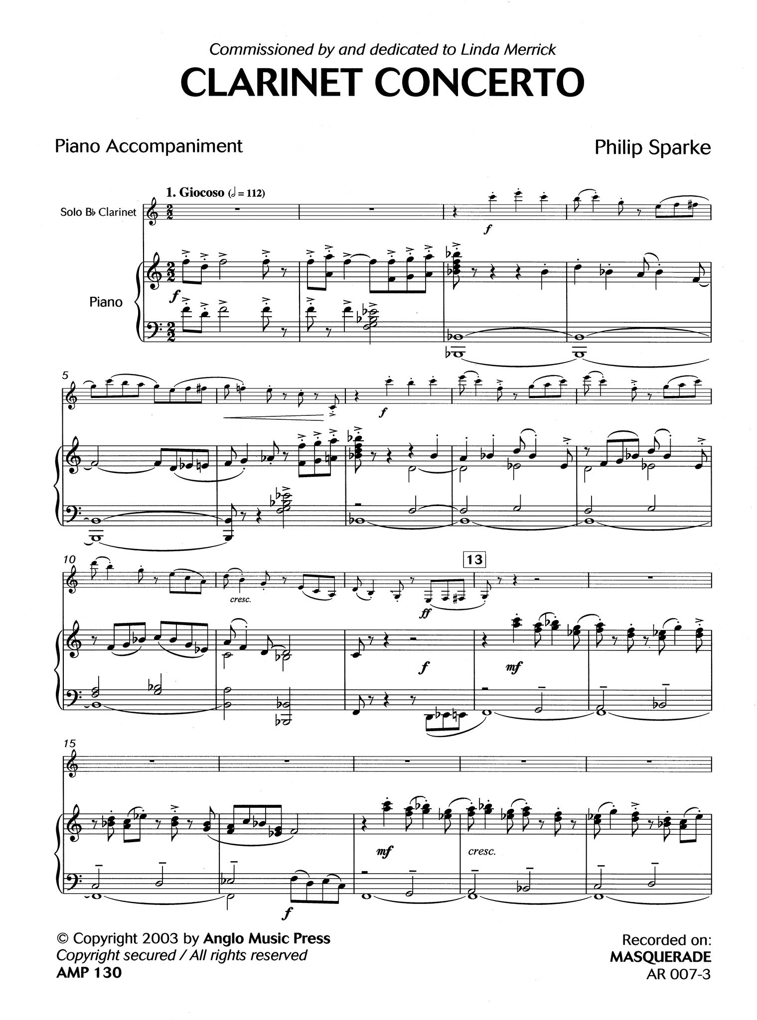 Clarinet Concerto - Movement 1
