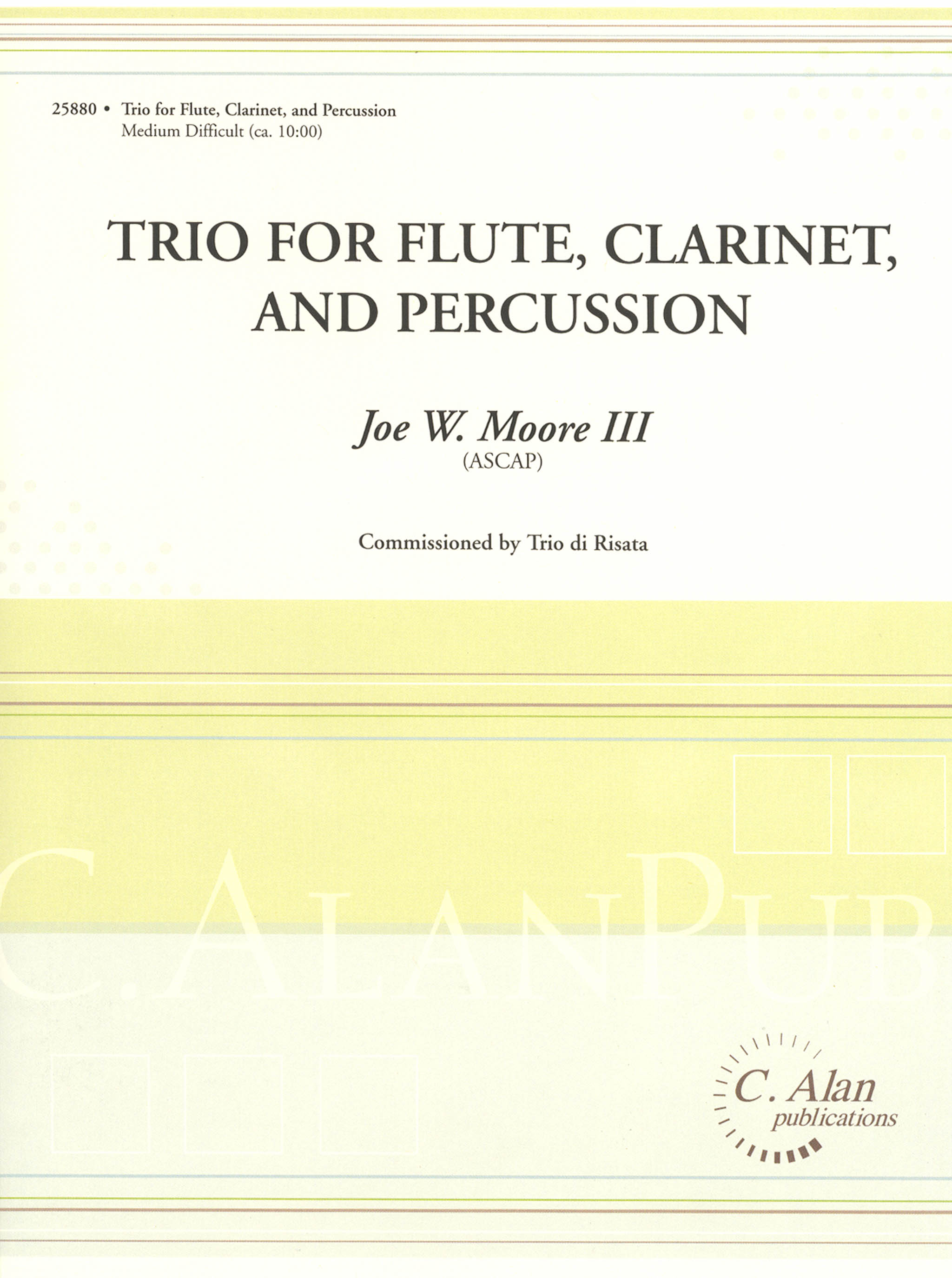 Joe W. Moore III: Trio for flute, clarinet and percussion cover