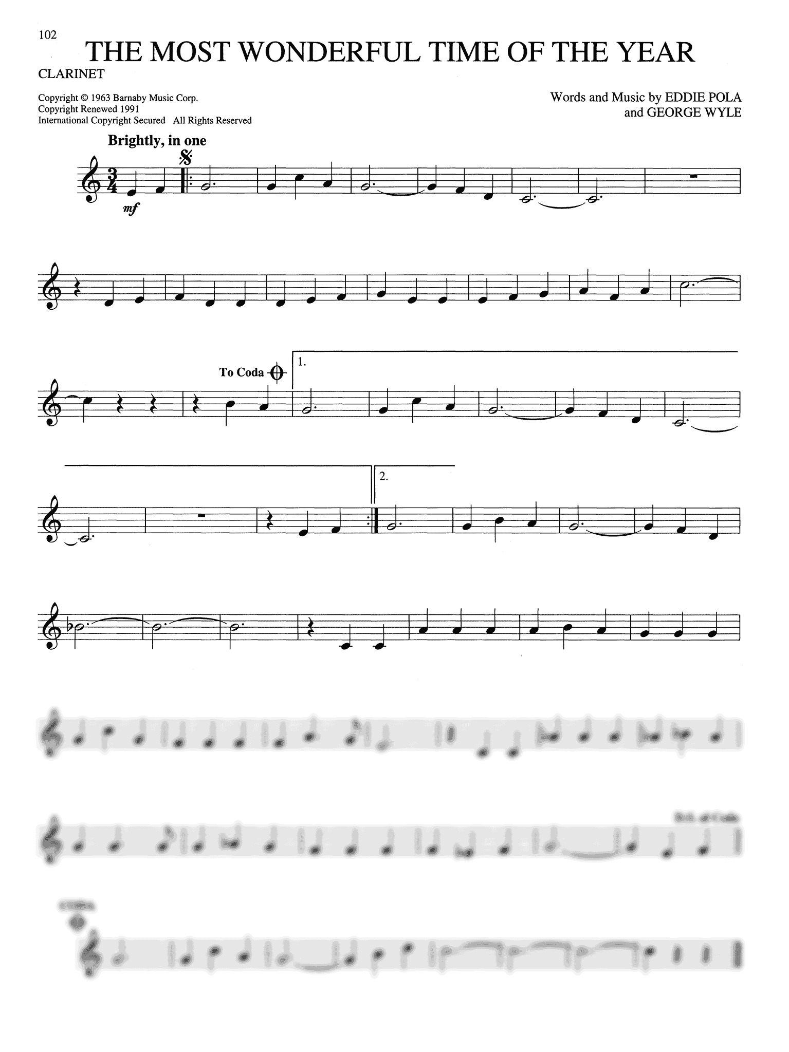Big Book of Christmas Songs Clarinet Page 102