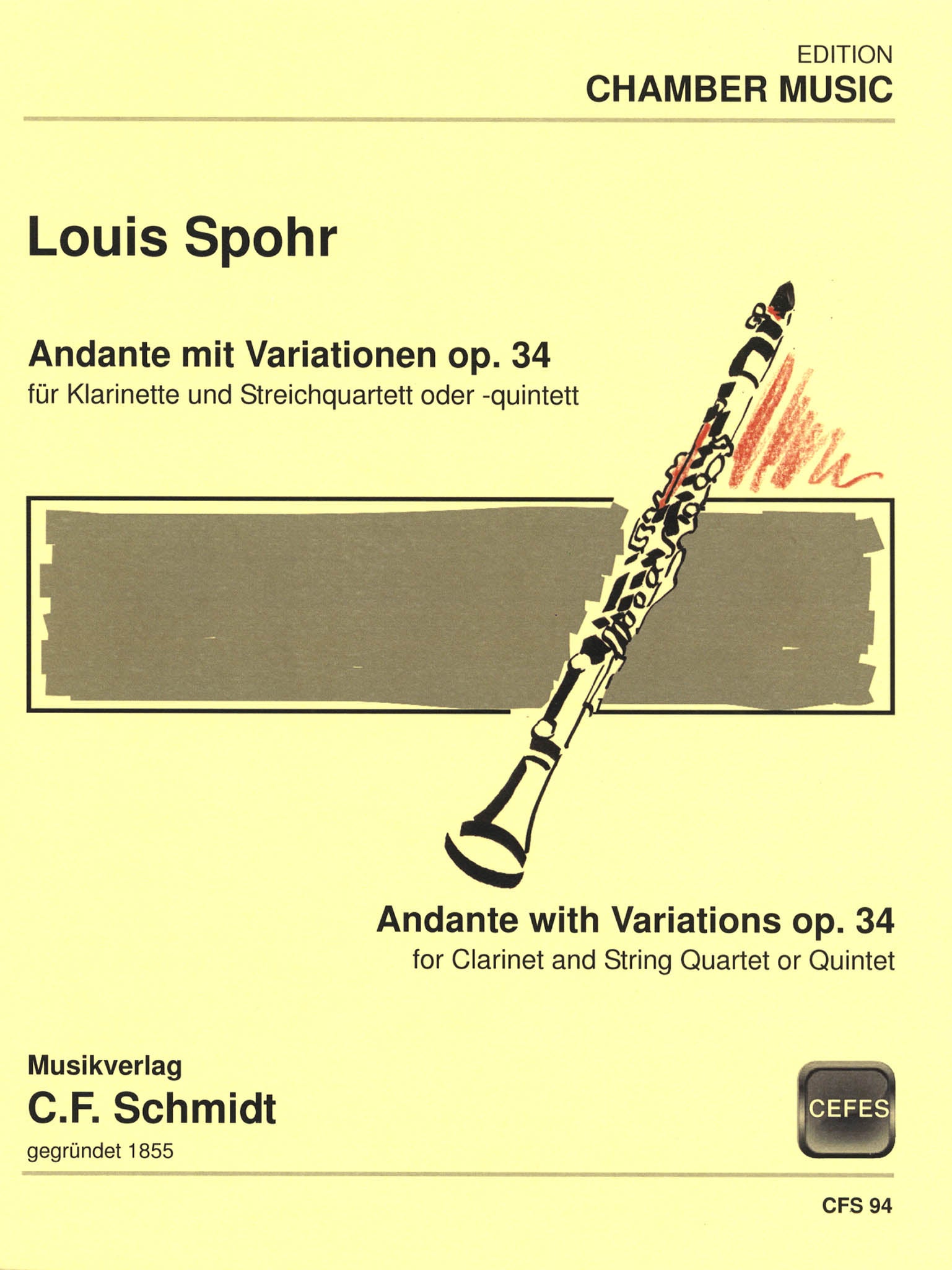 Spohr Andante & Variations (Nocturne), Op. 34 clarinet and string quartet cover