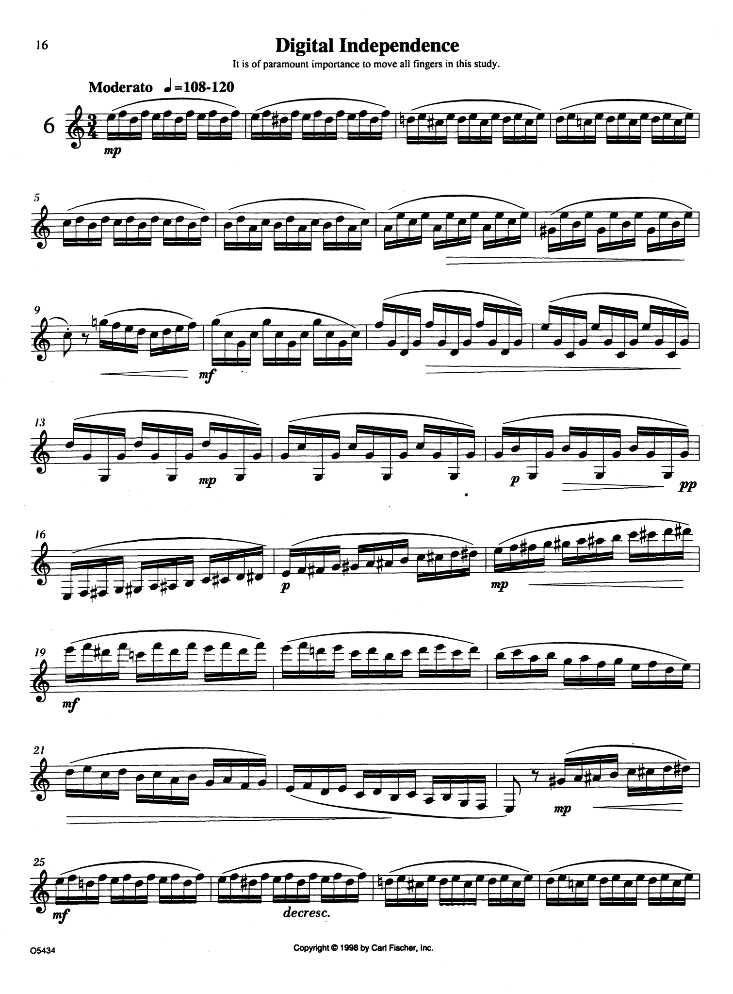Advanced Velocity Studies for Clarinet Page 16