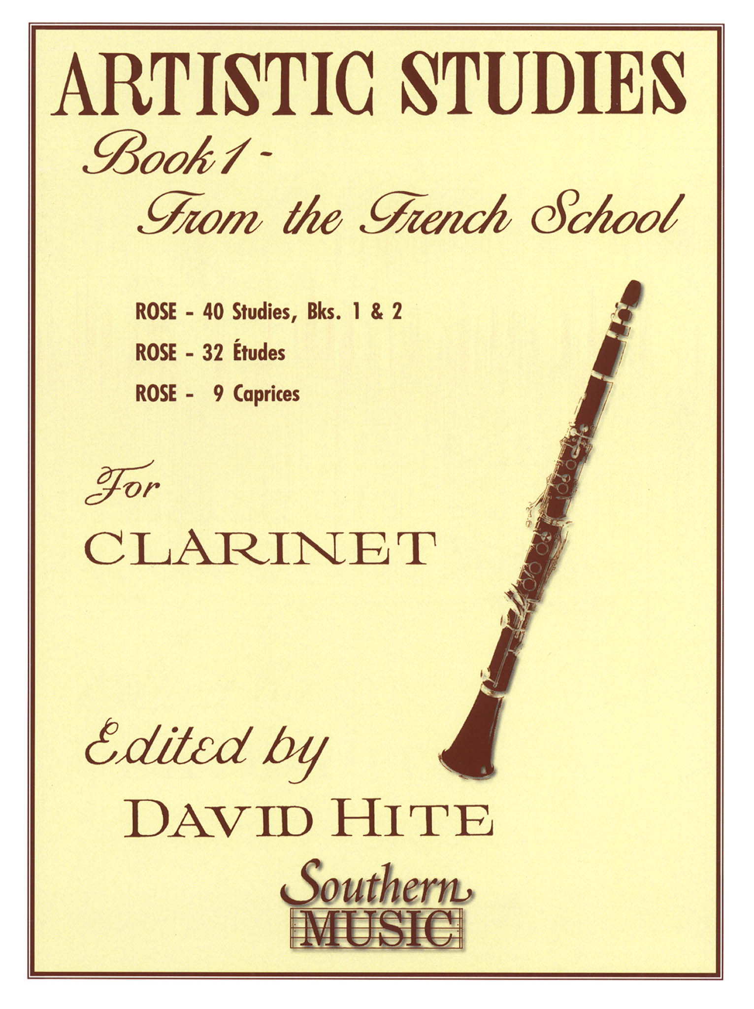 Hite Rose Artistic Studies, Book 1: From the French School Cover