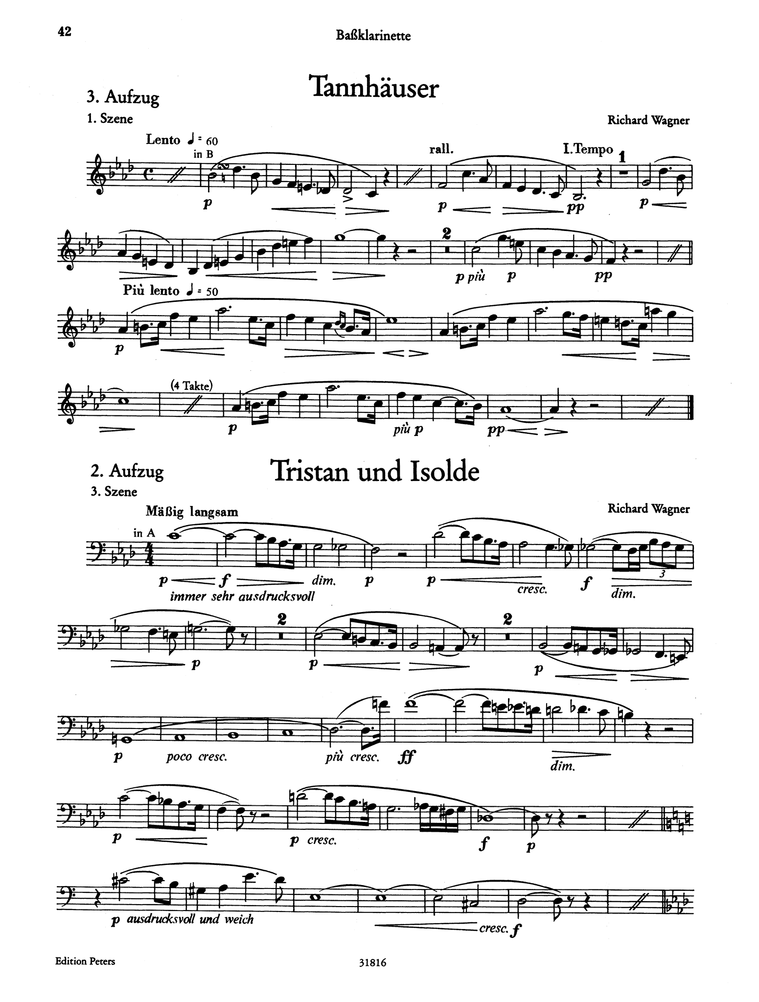 Clarinet Test Pieces for Orchestral Auditions Page 42