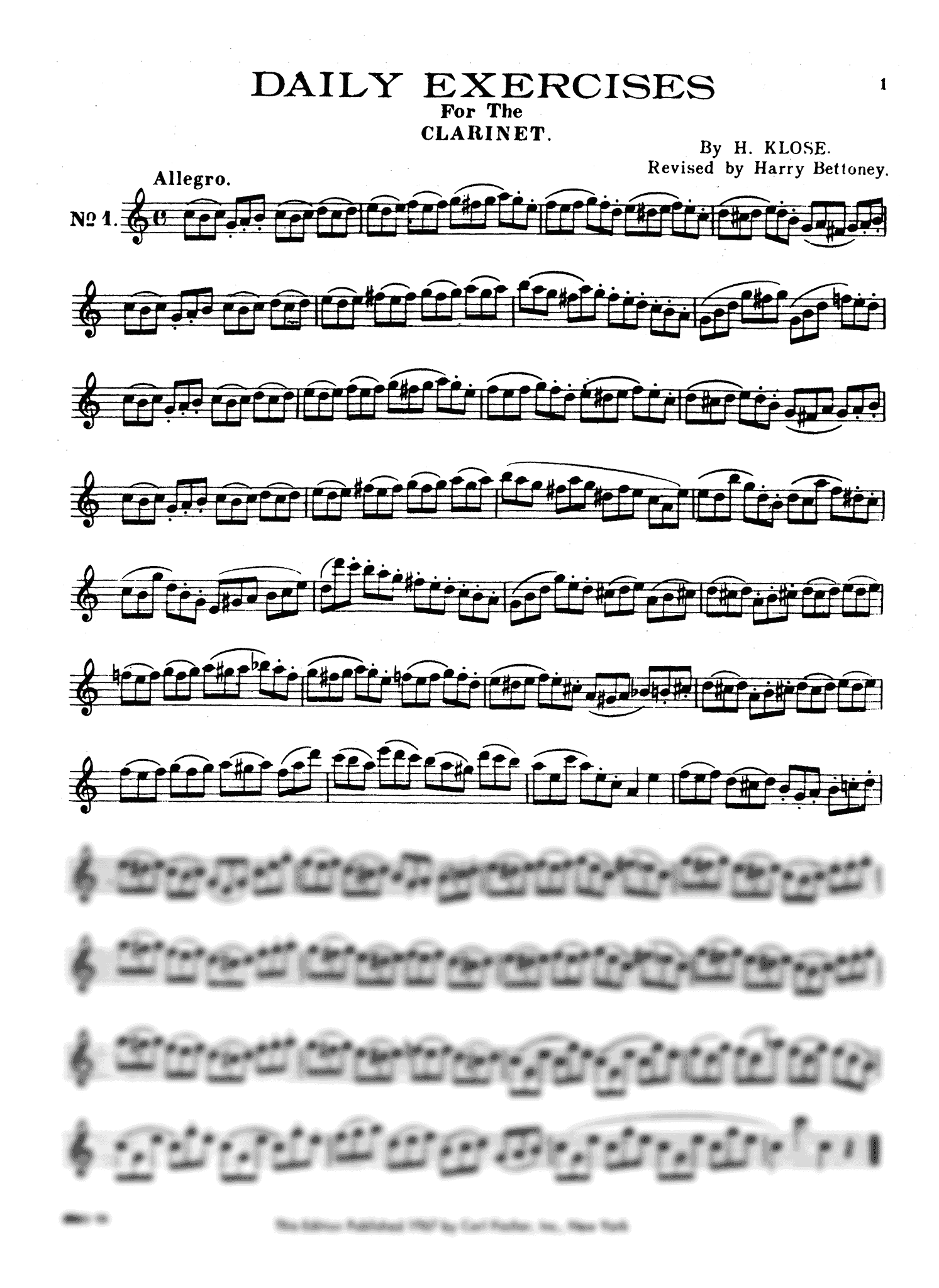 Daily Exercises for Clarinet