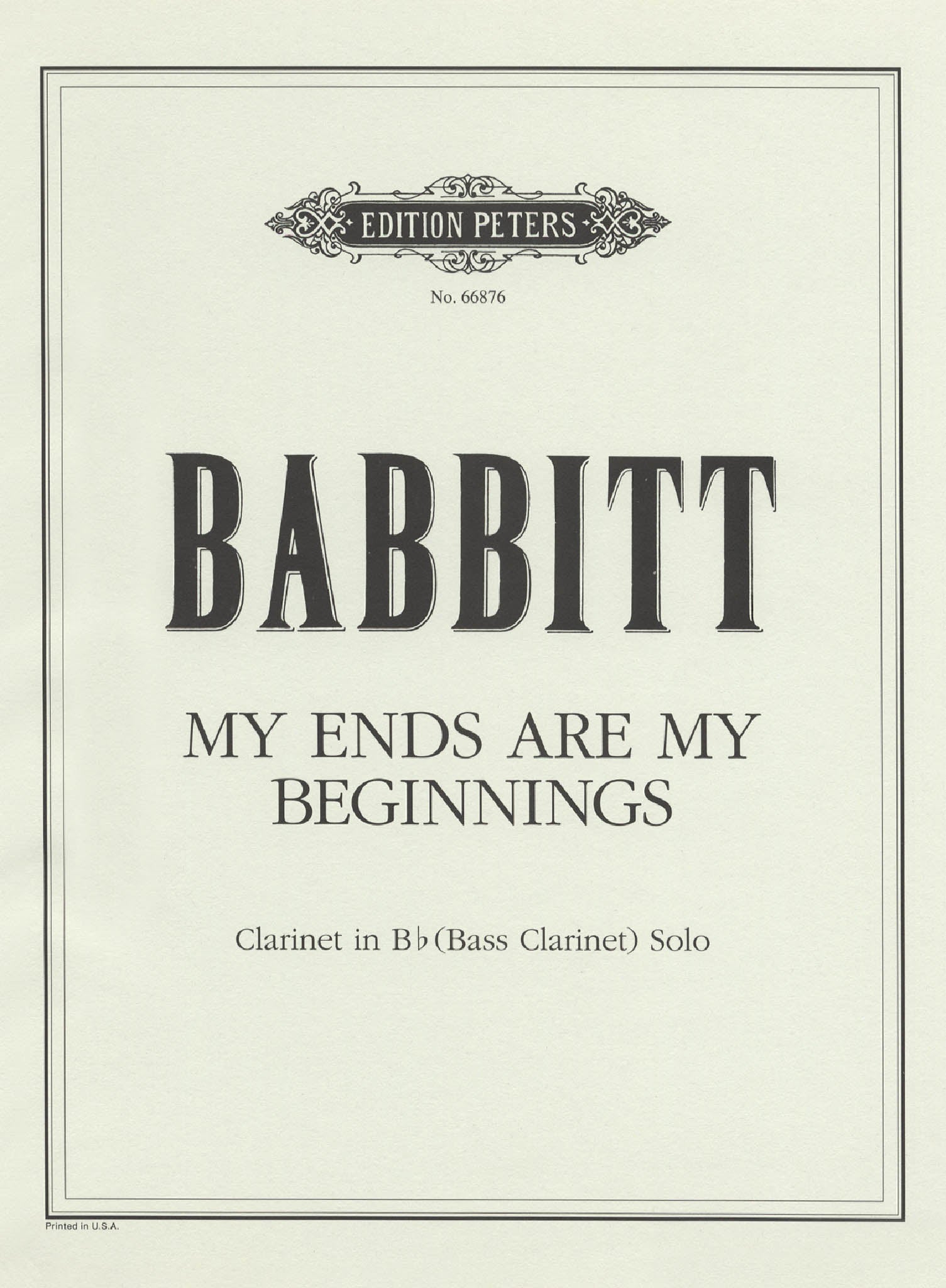 Babbitt My Ends Are My Beginnings Cover