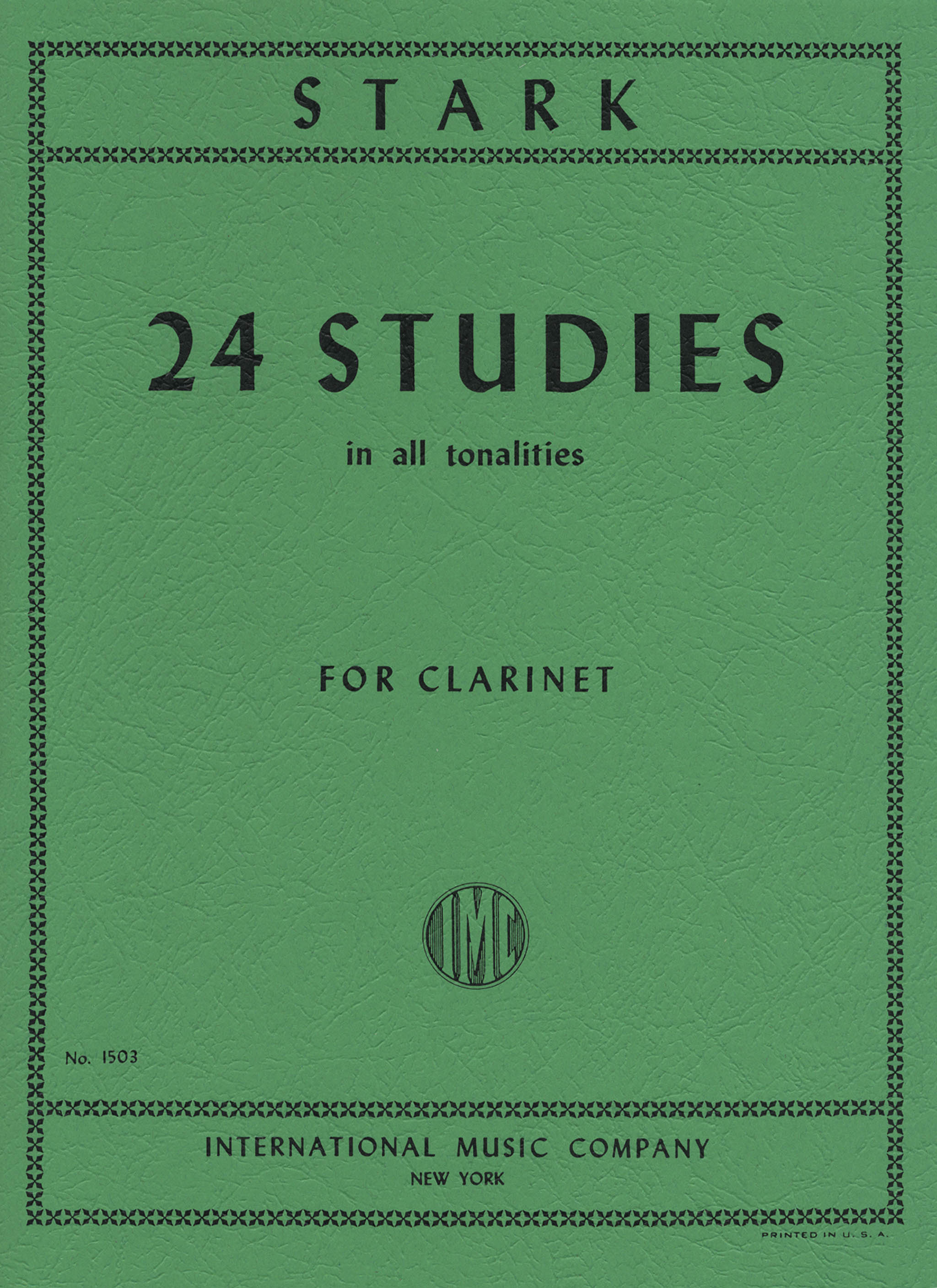 Stark: 24 Studies in All Tonalities Cover