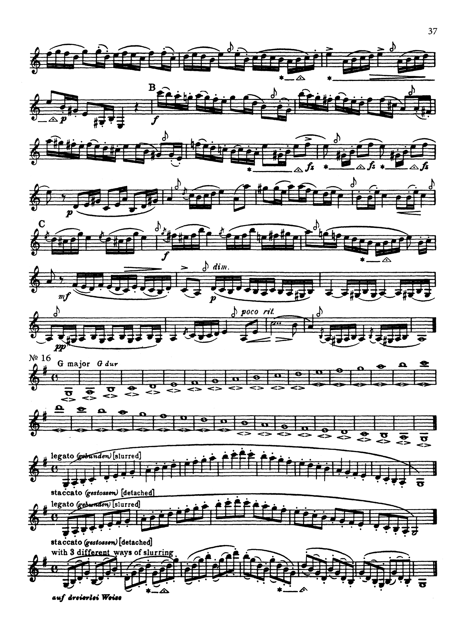 Baermann Clarinet Method, Op. 63, Div. I-II Page 37