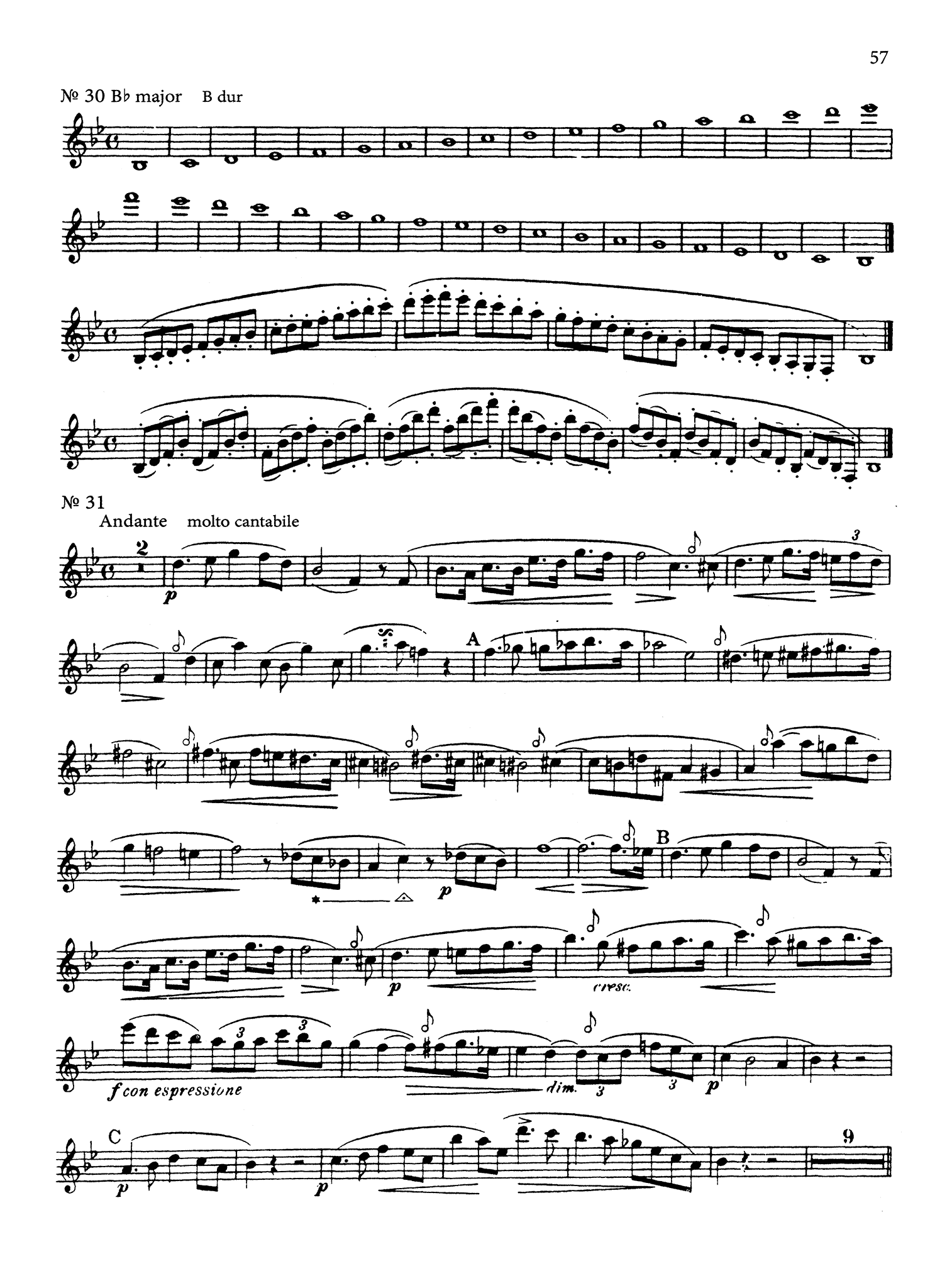 Baermann Clarinet Method, Op. 63, Div. I-II Page 57