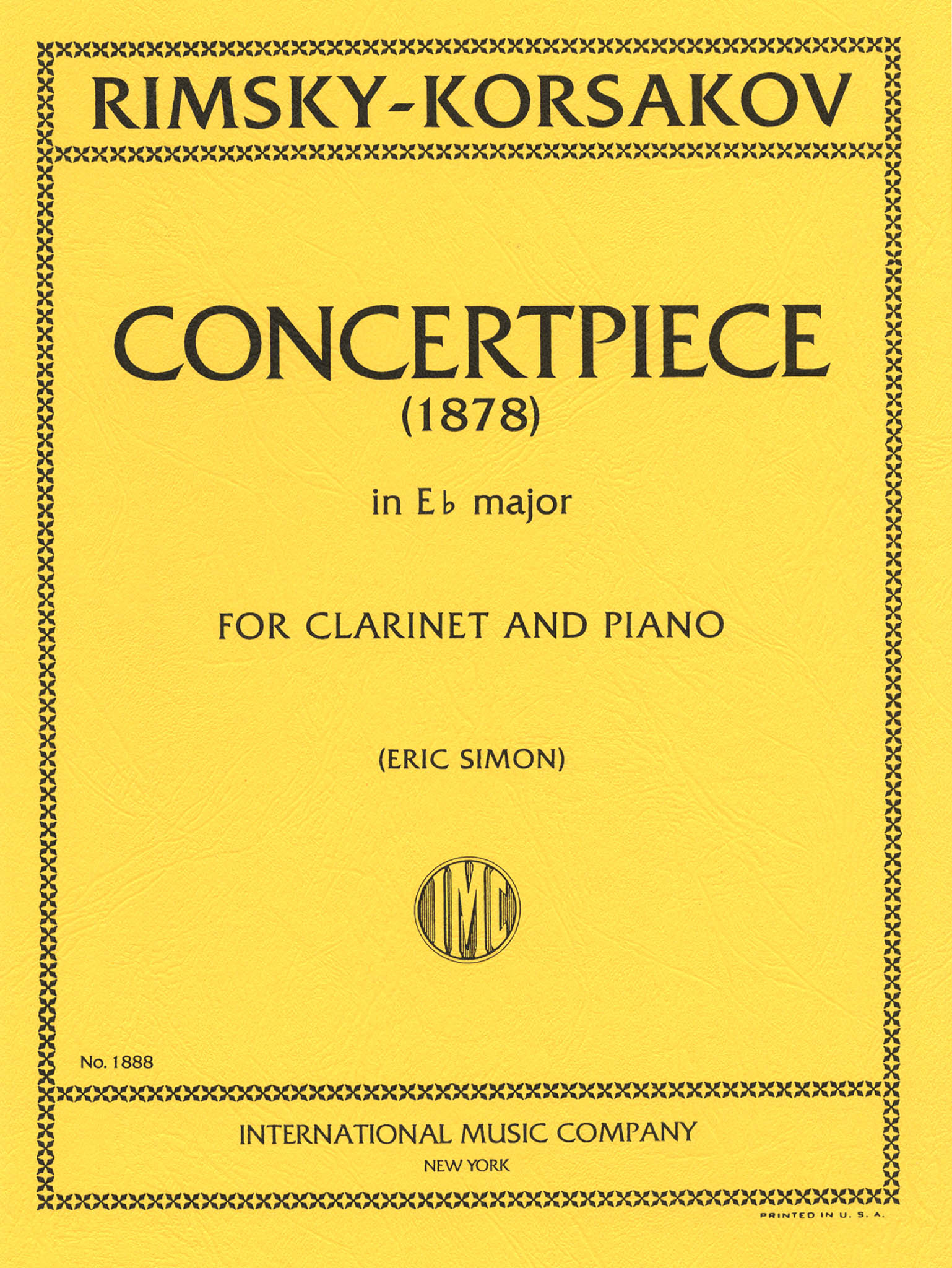 Rimsky-Korsakov Clarinet Concerto in E-flat Major Cover