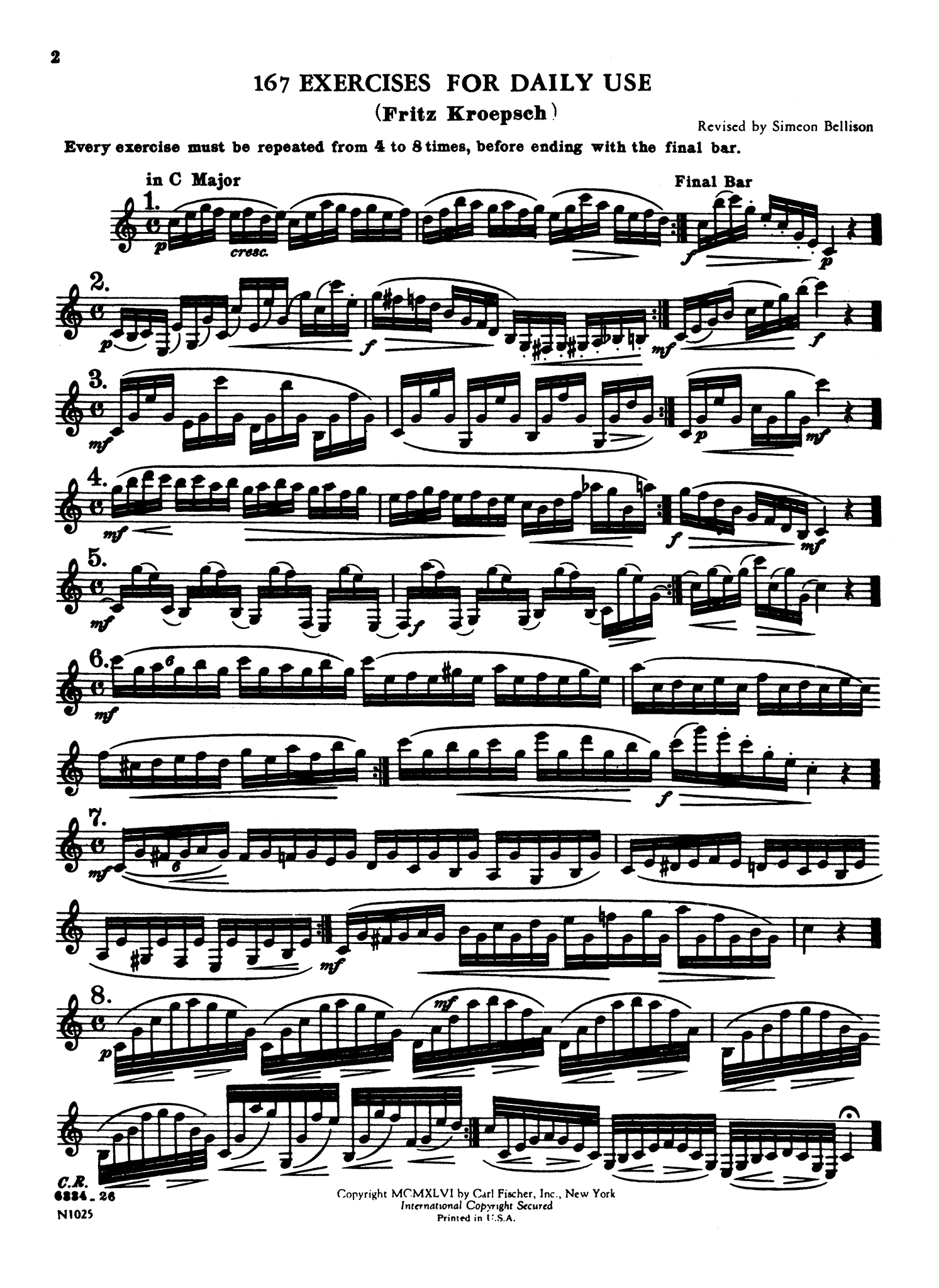 Kroepsch: 416 Progressive Clarinet Studies, Book 1 | Carl Fischer – CAMco  Music, LLC