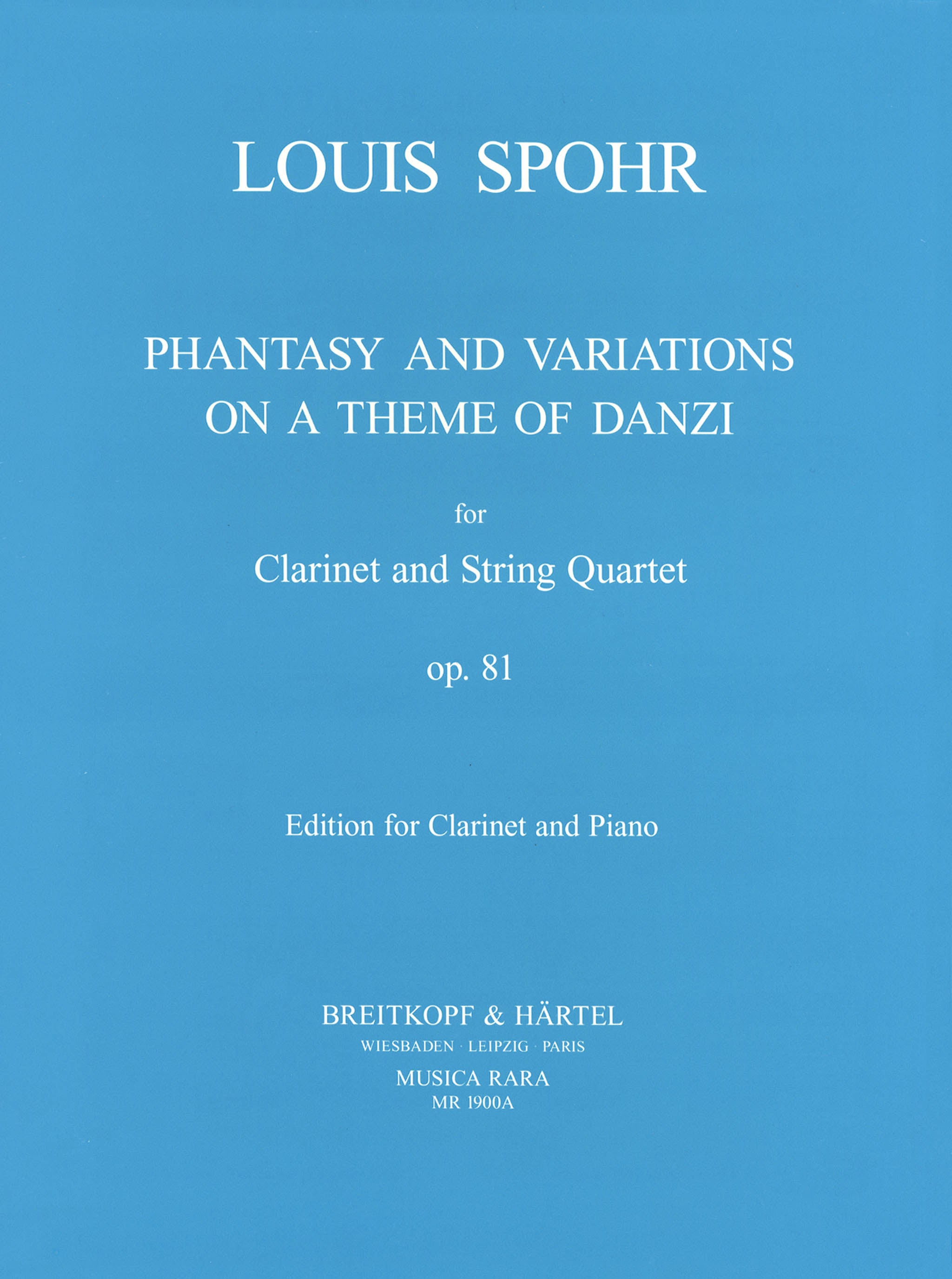 Spohr Fantaisie & Variations on Danzi Theme, Op. 81 Cover