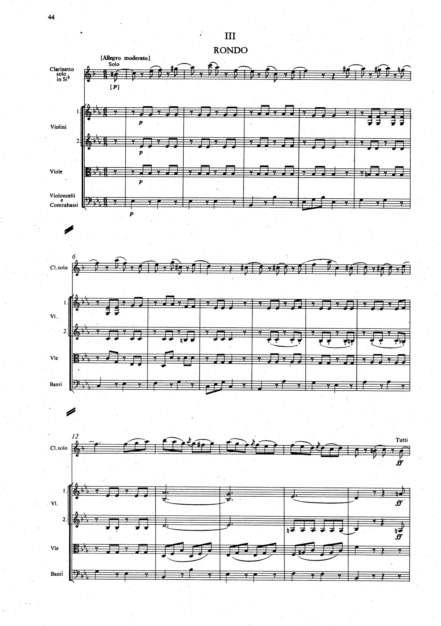 Clarinet Concerto in E-Flat Major, Op. 36 - Movement 3