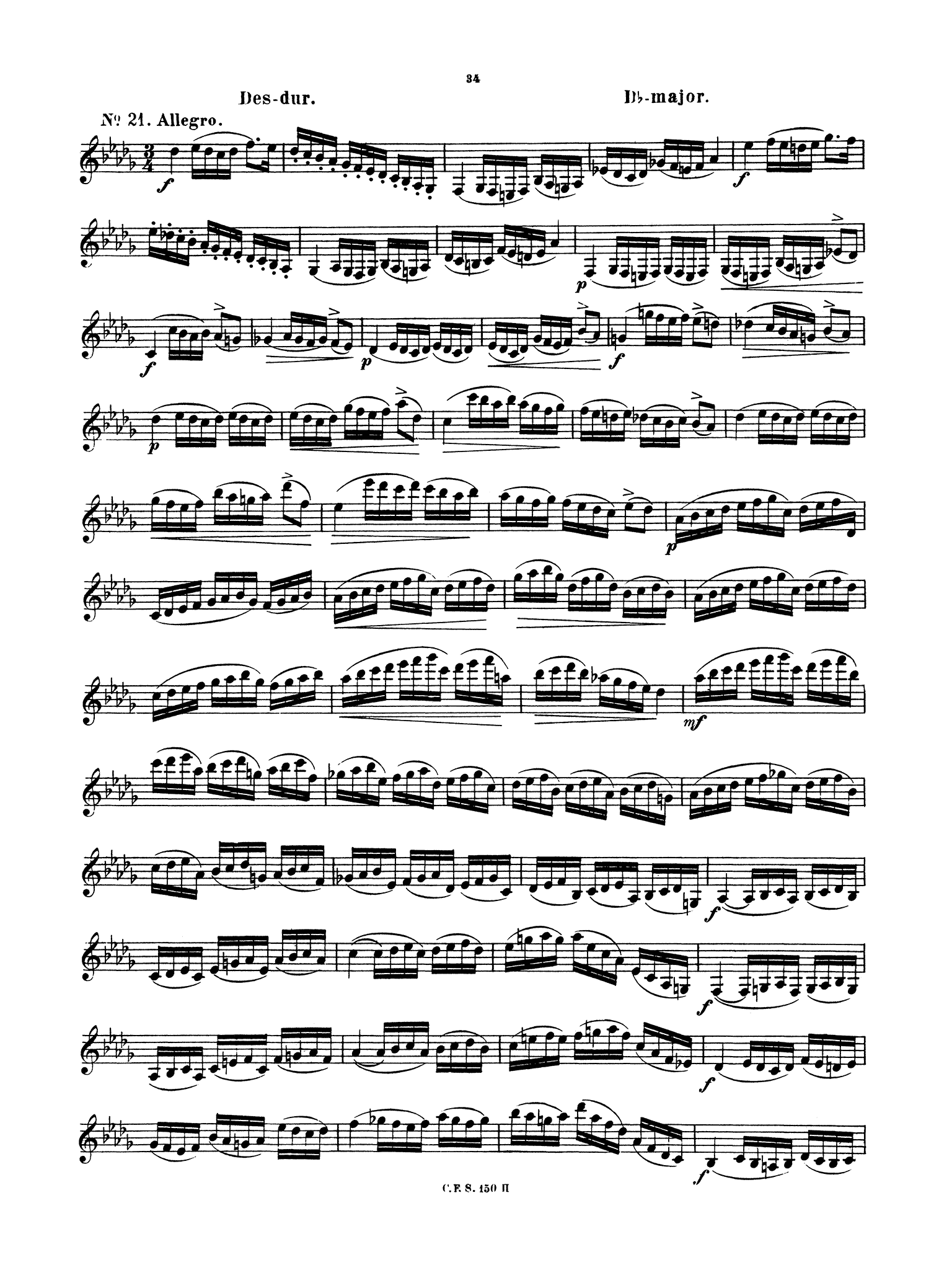 Stark Clarinet Method, Op. 49, Vol. 2: Section 2 (24 Studies in All Keys) page 34
