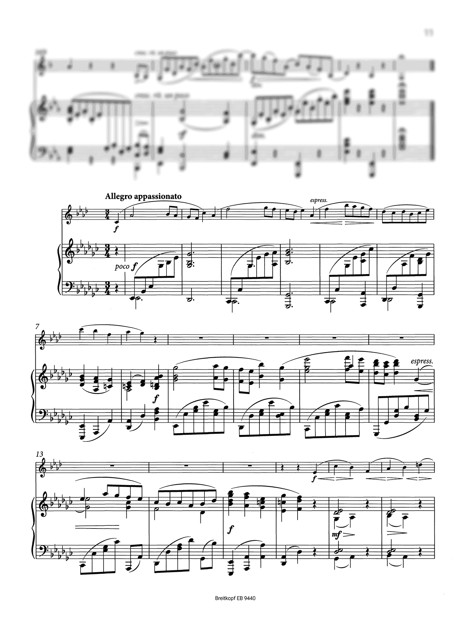 Brahms Clarinet Sonata in E-flat Major, Op. 120 No. 2 Breitkopf - Movement 2