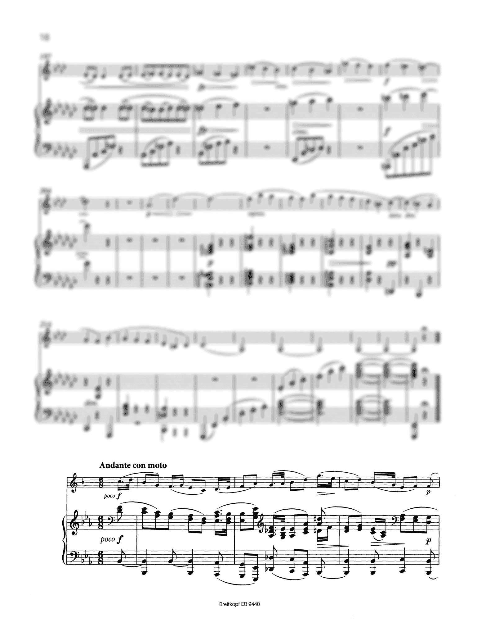 Brahms Clarinet Sonata in E-flat Major, Op. 120 No. 2 Breitkopf - Movement 3