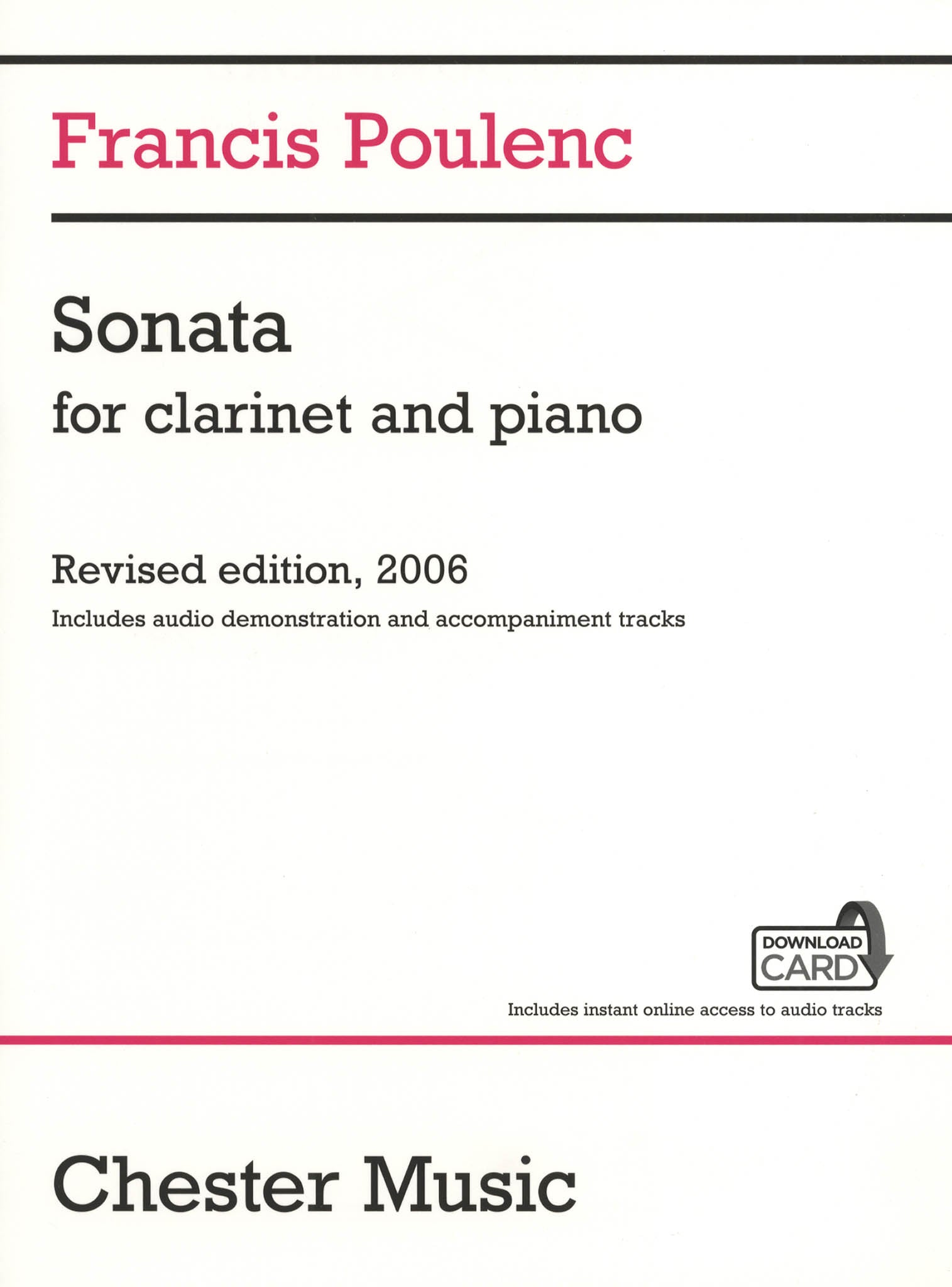 Sonata for Clarinet & Piano Cover