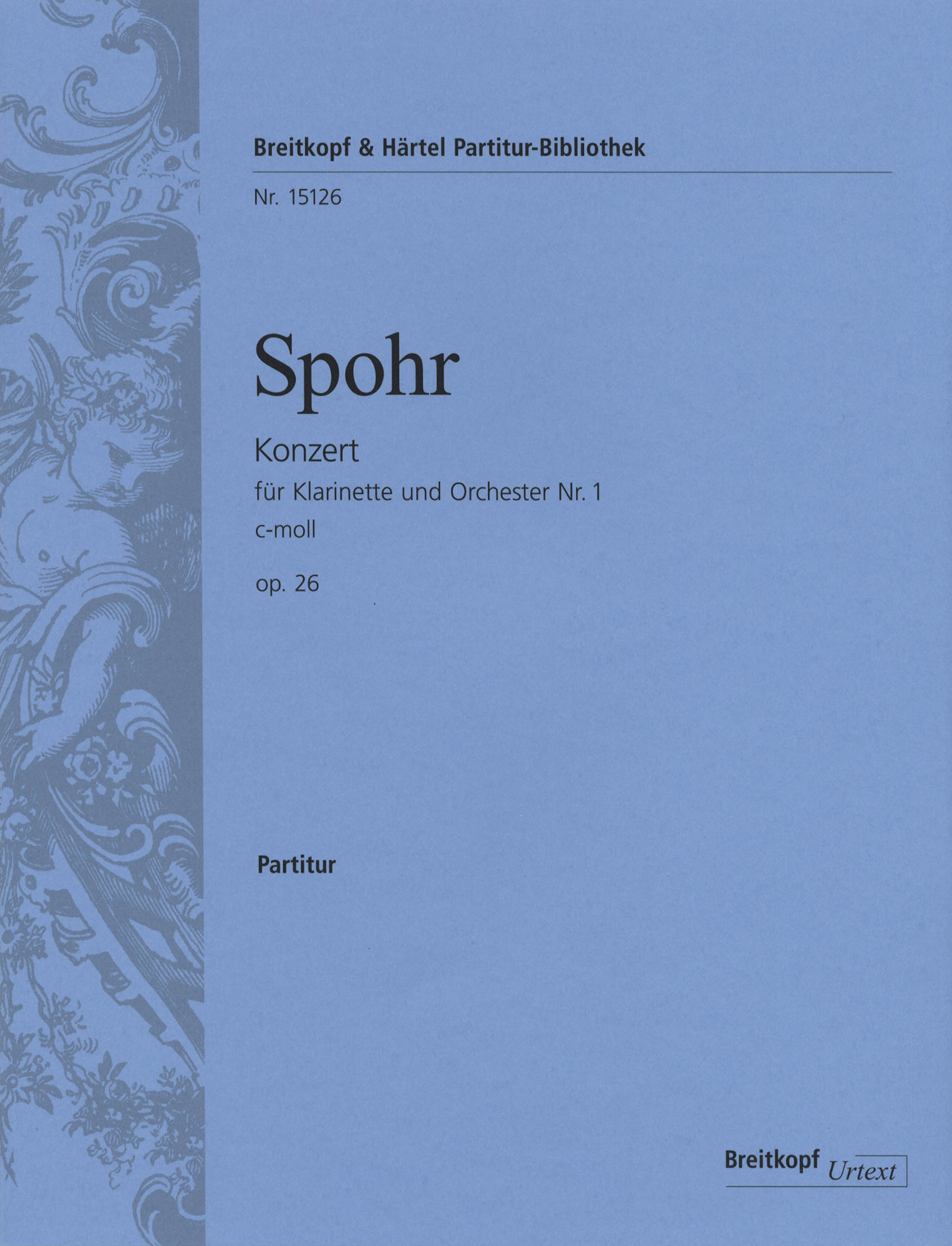Spohr Clarinet Concerto No. 1 in C Minor, Op. 26 Cover
