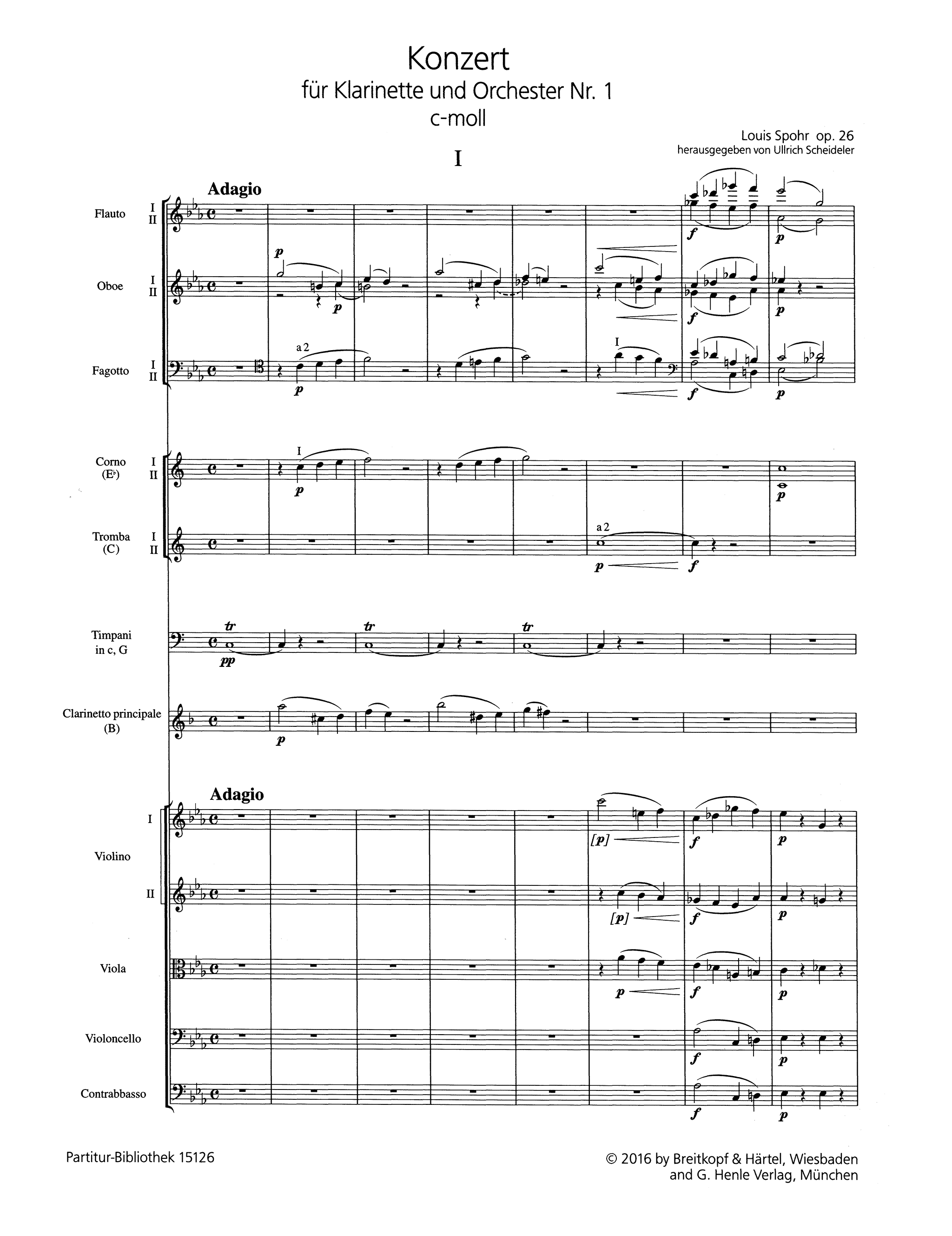 Spohr Clarinet Concerto No. 1 in C Minor, Op. 26 - Movement 1