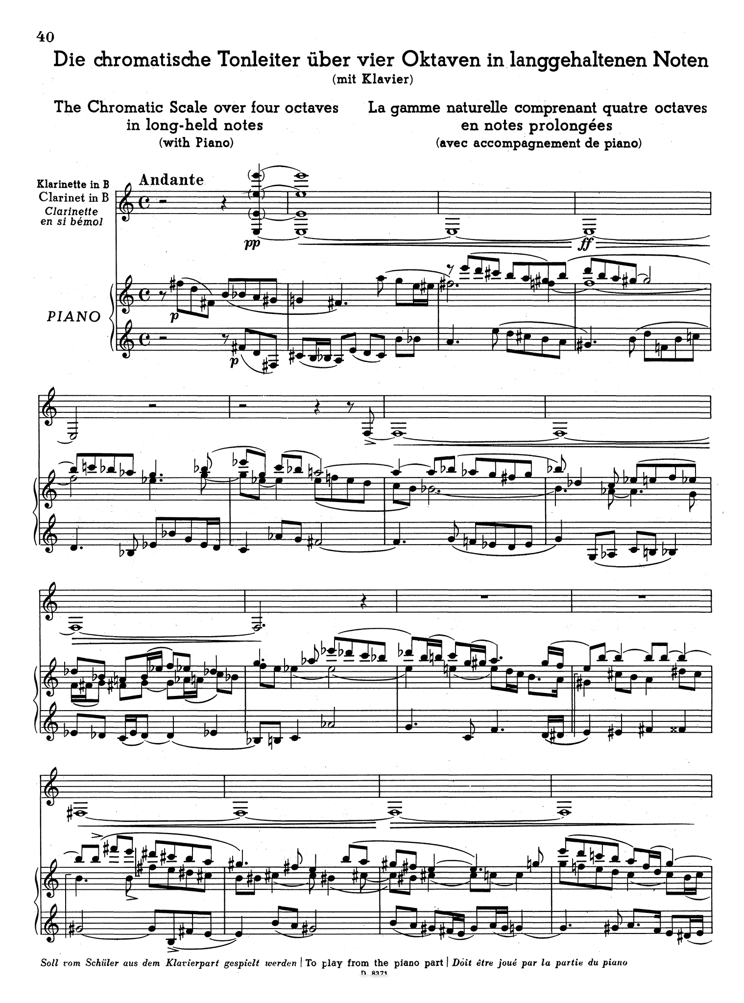 School for Clarinet, Book 3 Page 40