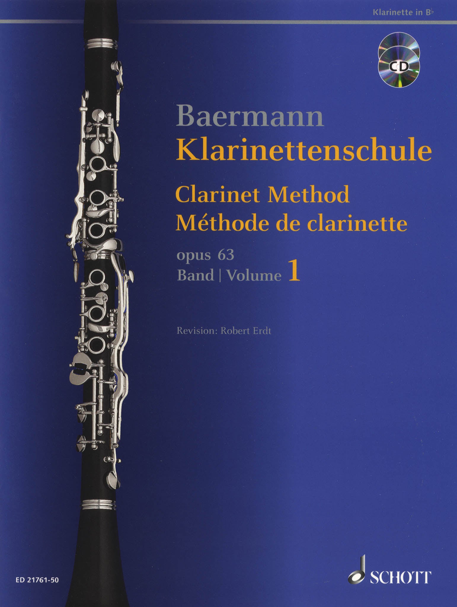 Clarinet　Schott　Method,　Baermann,　Music,　Bk　Carl:　63,　II,　1/2　CAMco　Op.　–　CD　Div.　LLC
