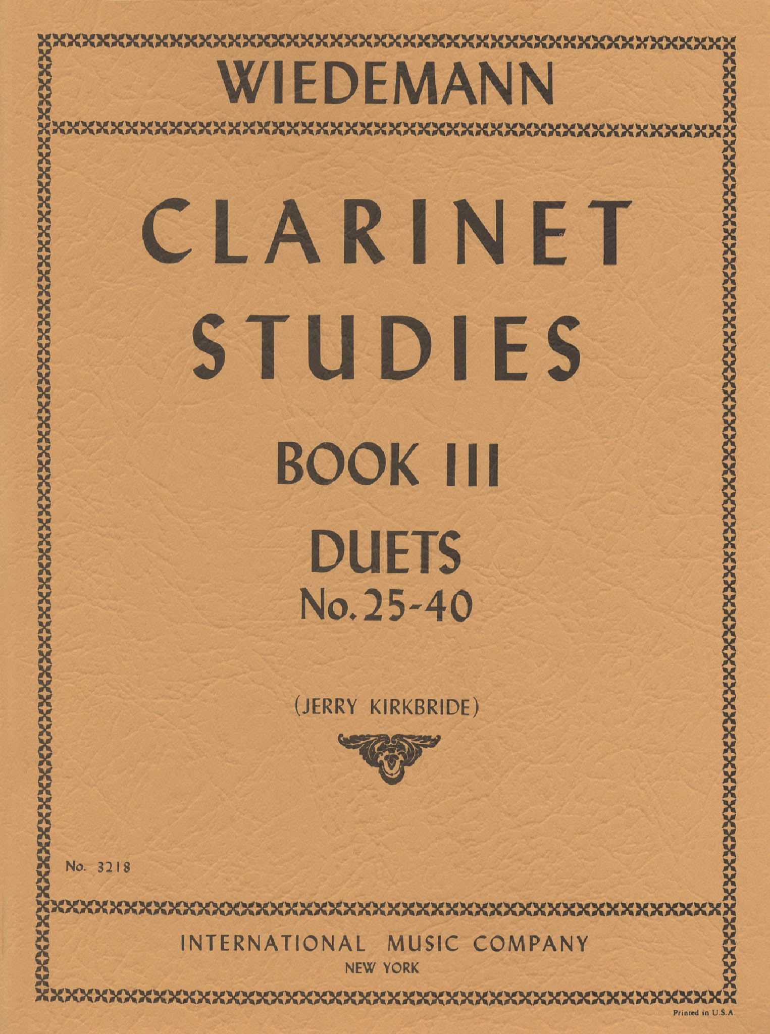 Wiedemann Clarinet Studies, Book 3 cover