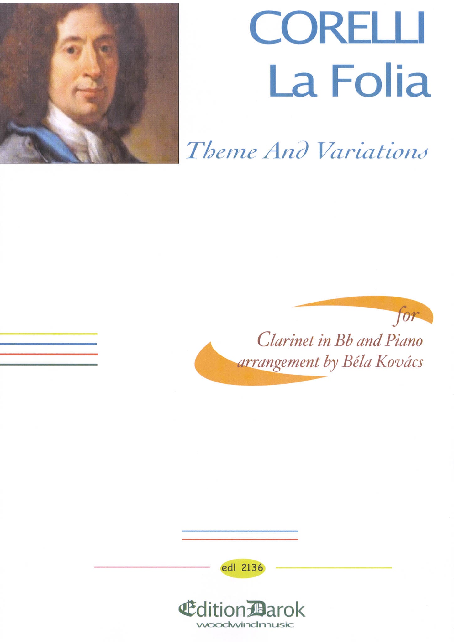 Corelli / Kovacs: La Folia clarinet and piano adaptation cover