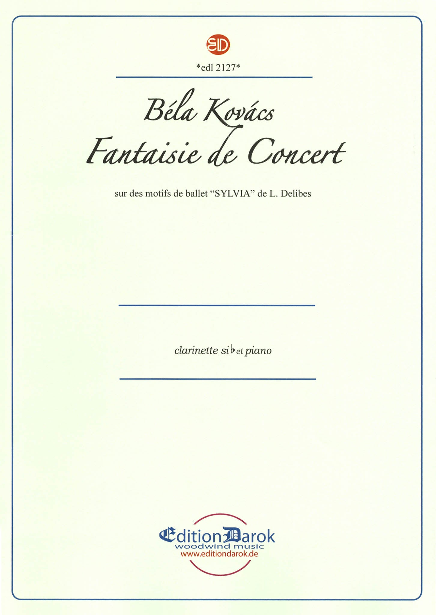 Kovács Concert Fantasy on Delibes Sylvia Ballet Cover