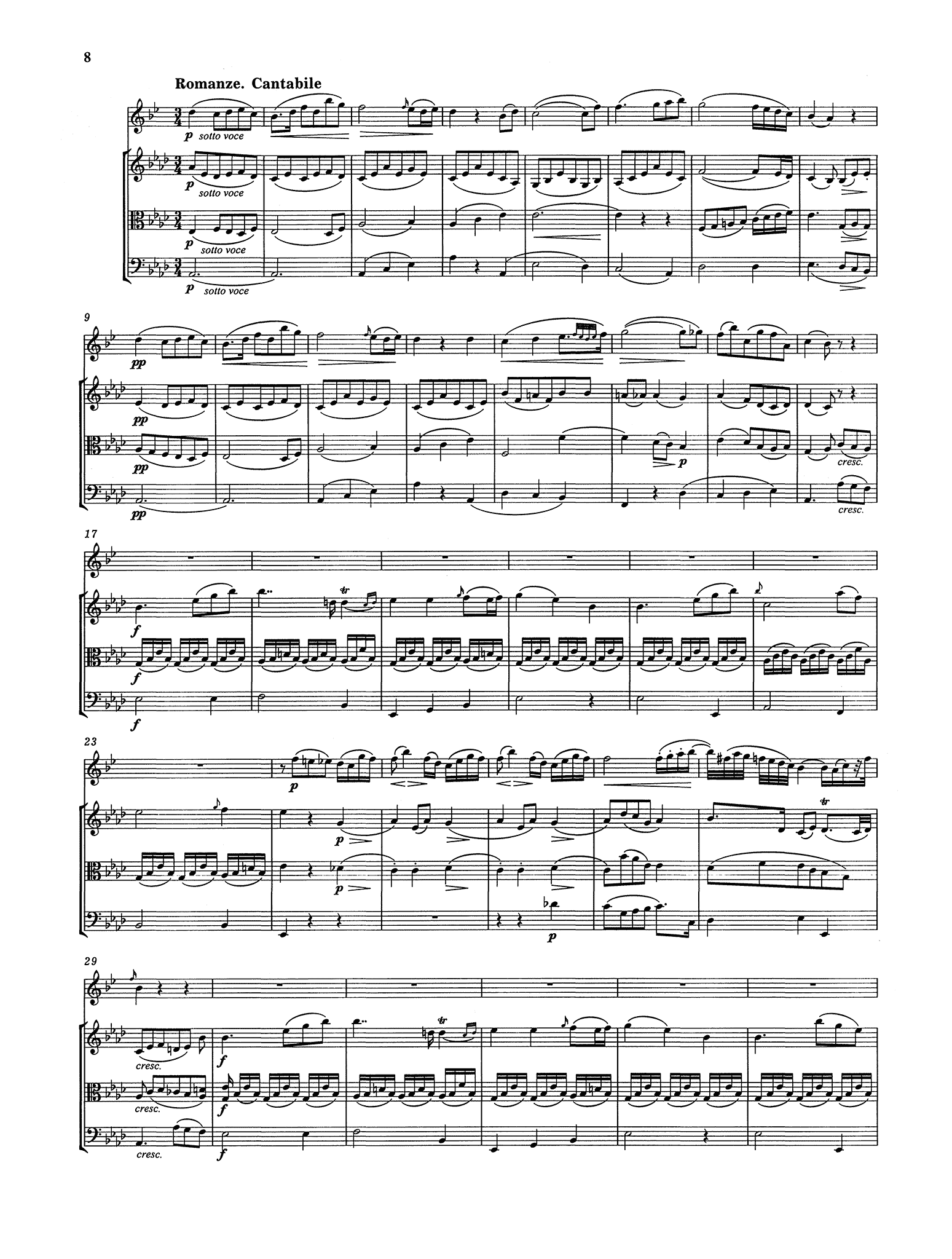 Crusell Clarinet Quartet No. 1 in E-flat Major, Op. 2 - Movement 2