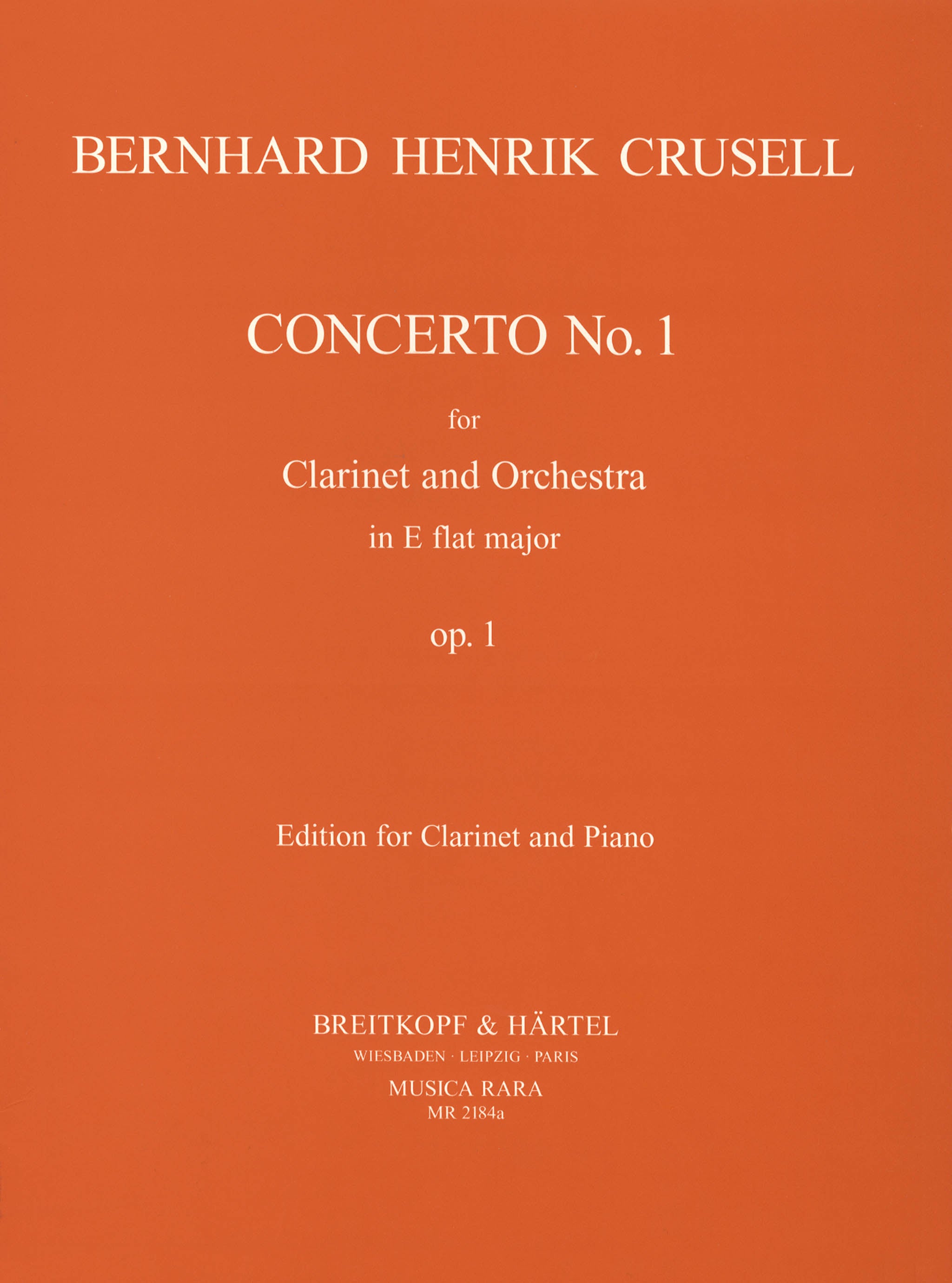 Crusell Clarinet Concerto in E-flat Major, Op. 1 Cover