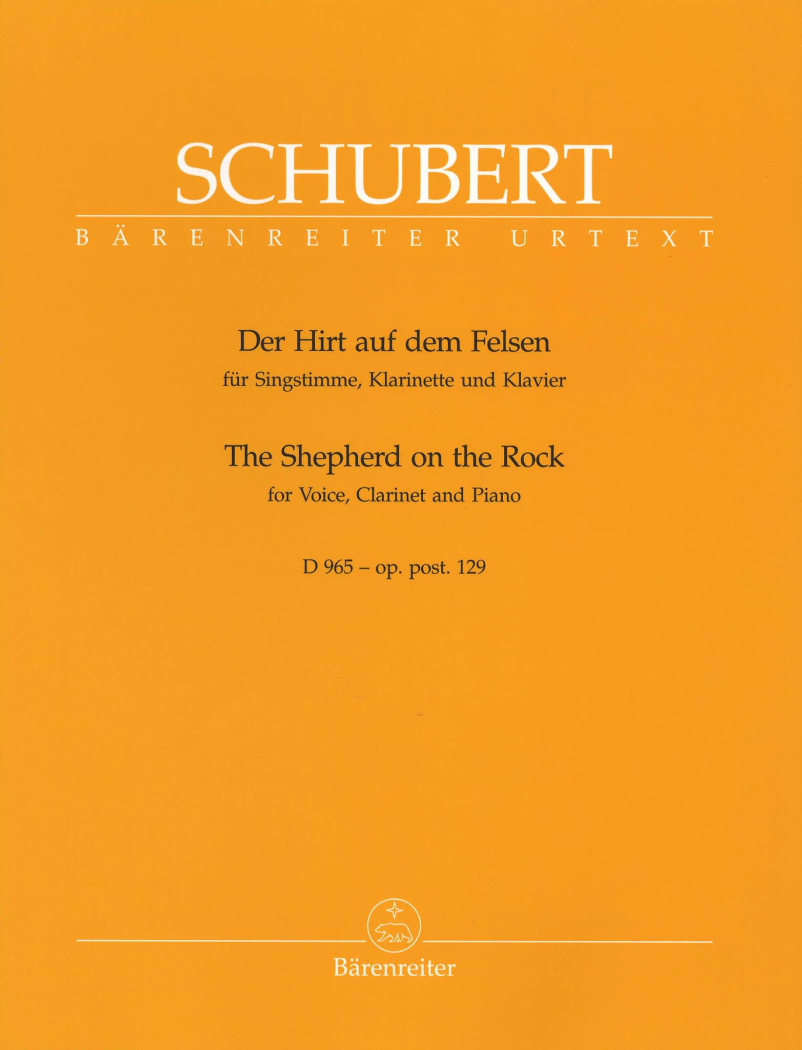 Der Hirt auf dem Felsen, D. 965, Op. posth. 129 Cover